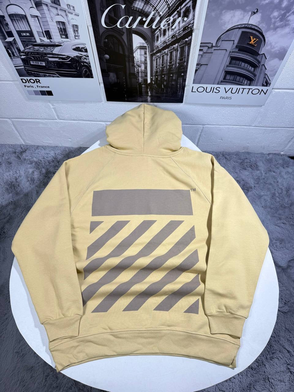 OFF W DIAG STRIPE HOODIE