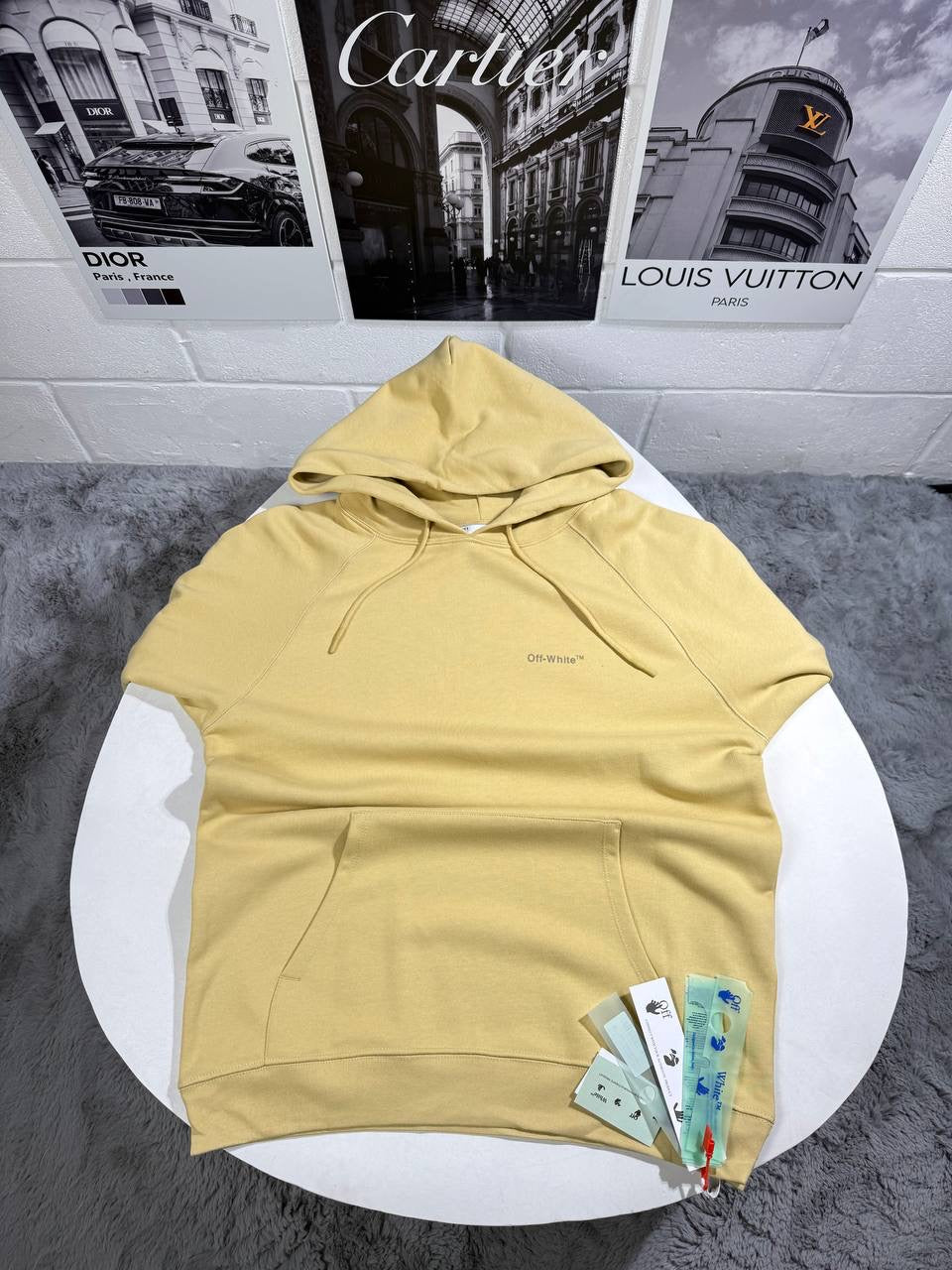 OFF W DIAG STRIPE HOODIE