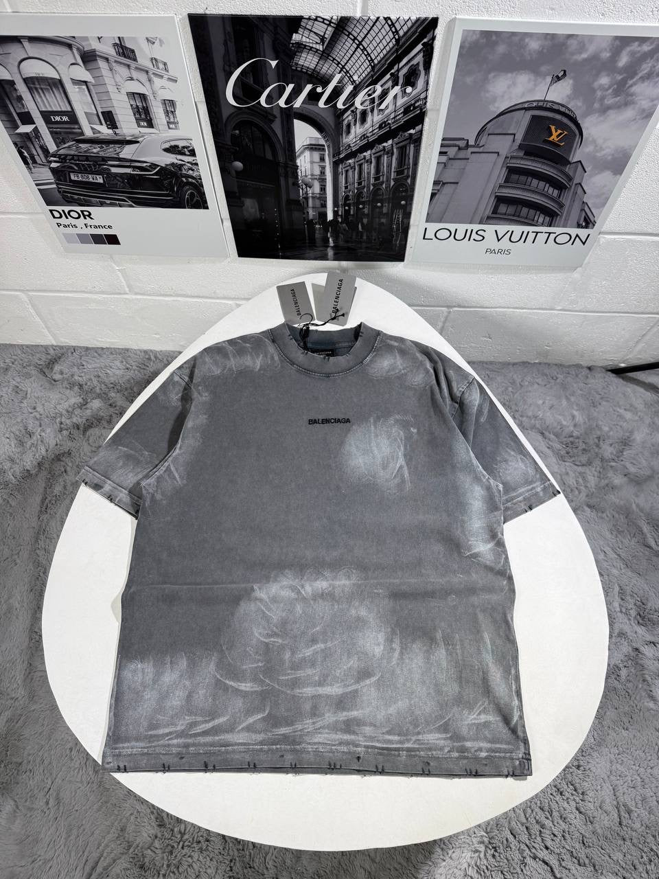 B CIAGA DISTRESSED LOGO TSHIRT