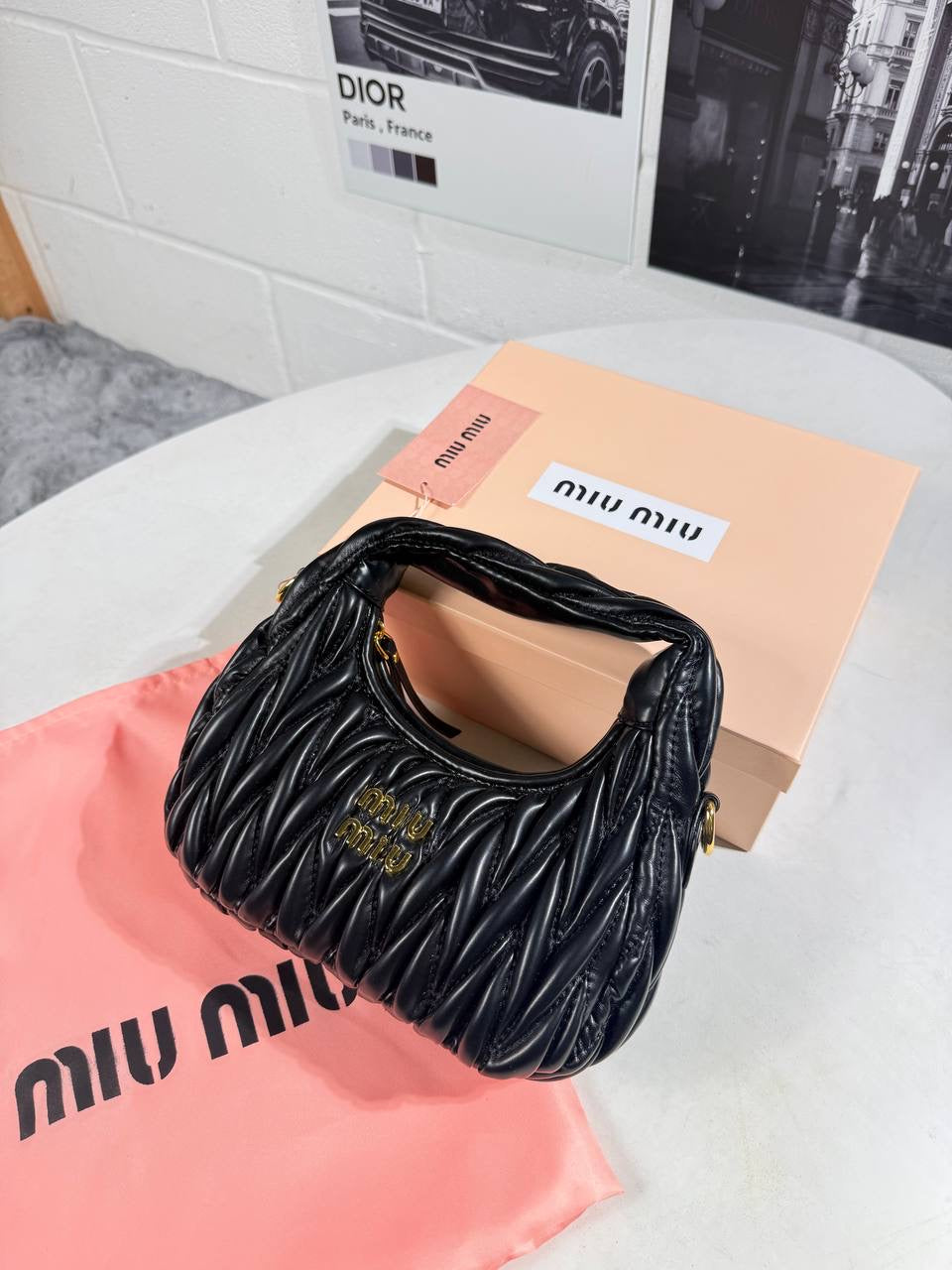 MIU MATELASSE NAPPA LEATHER BAG
