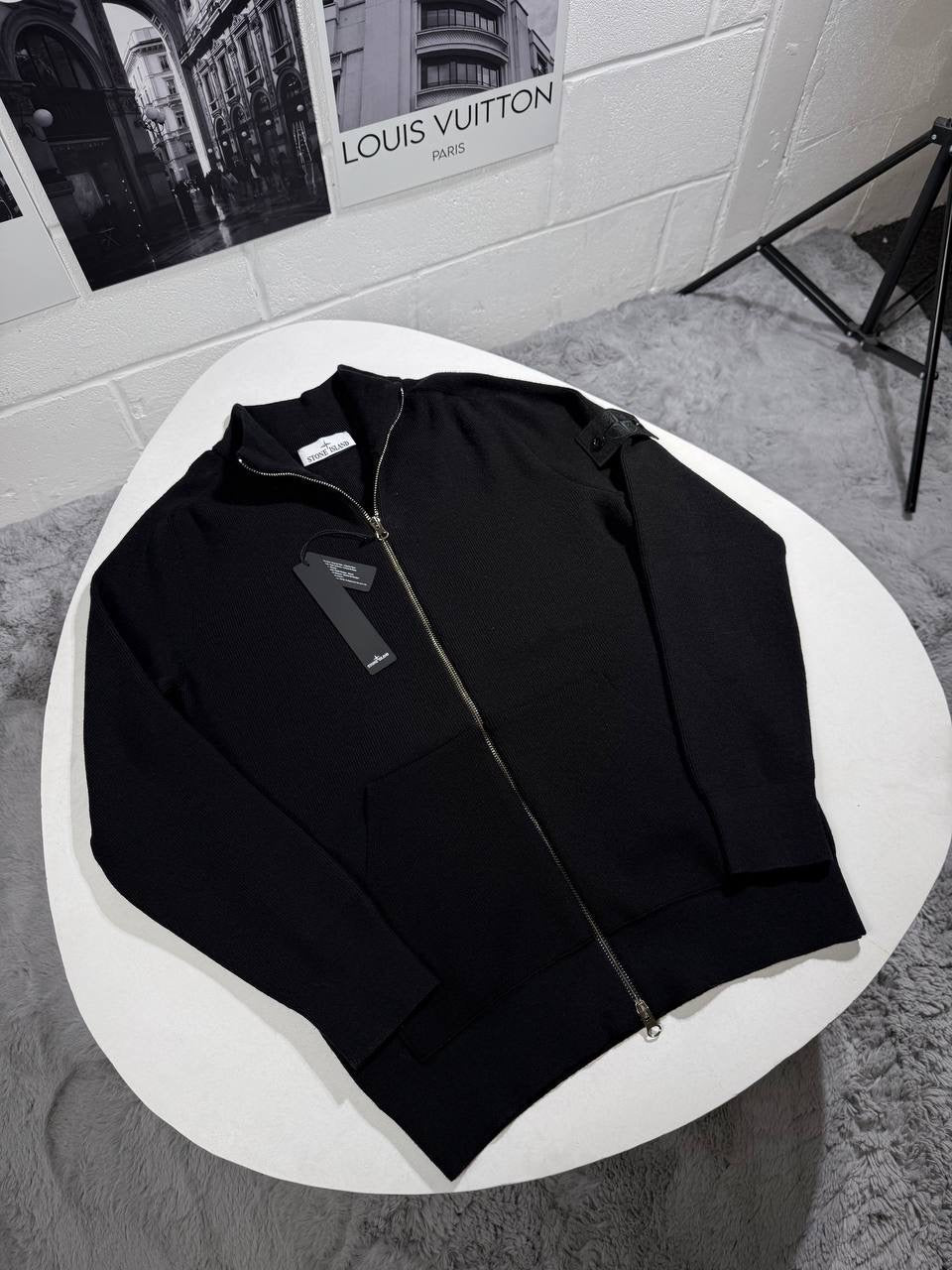 SI ZIP UP SWEATER BLACK