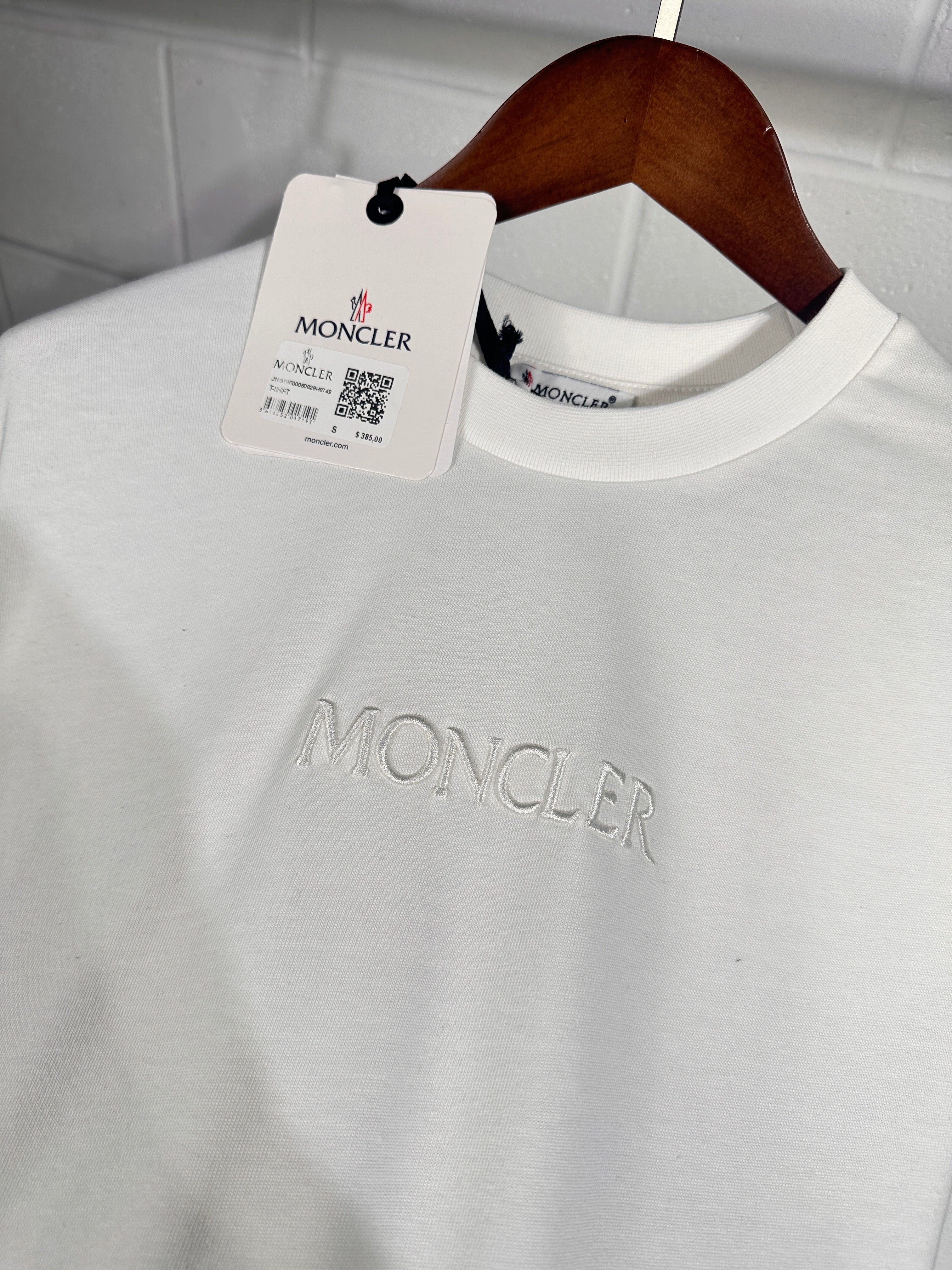 Moncler logo tee white