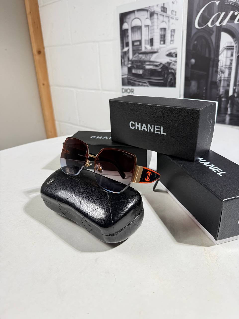 CHNL RED LOGO SUNGLASSES