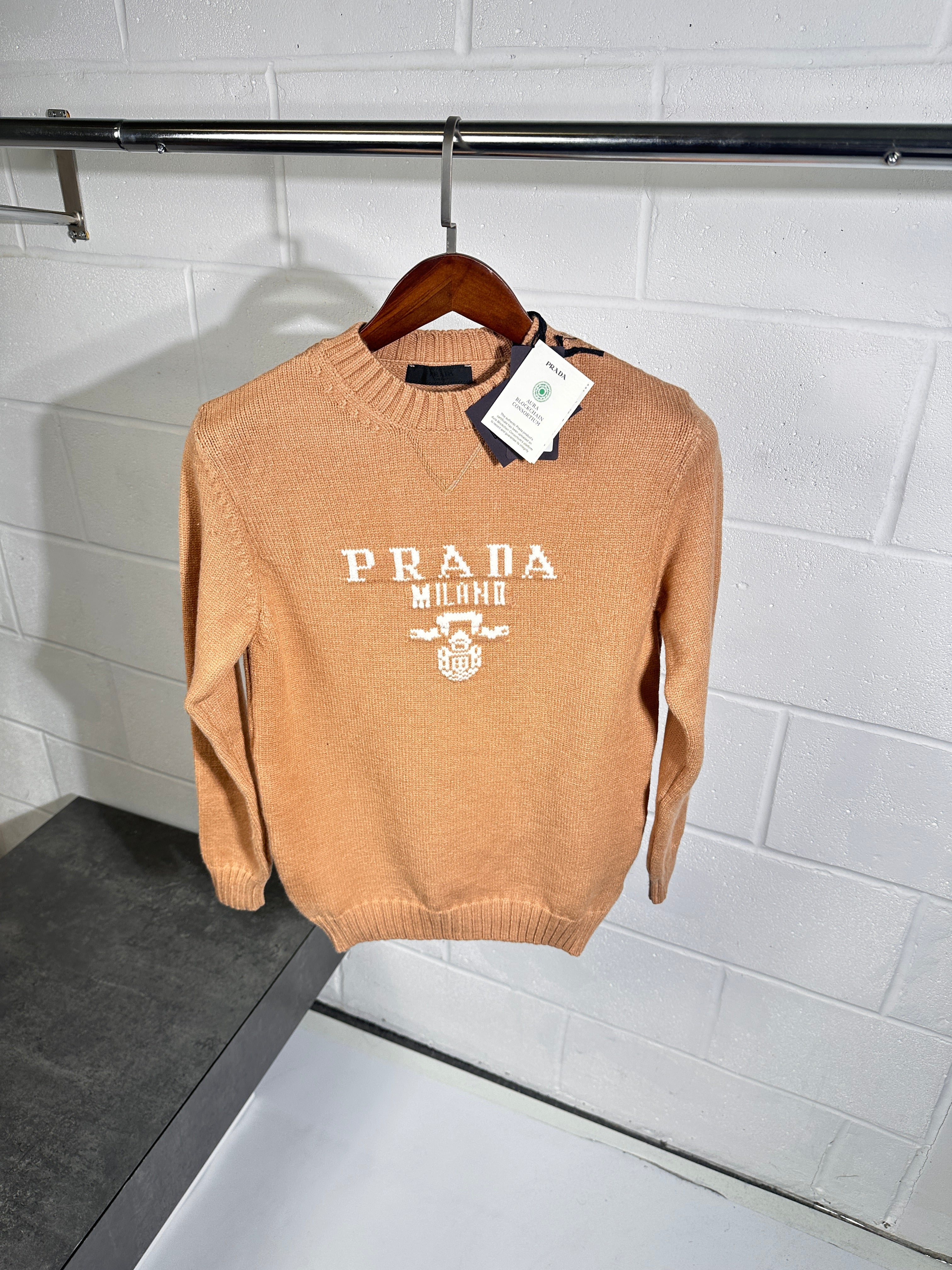 Prada knitted sweater beige