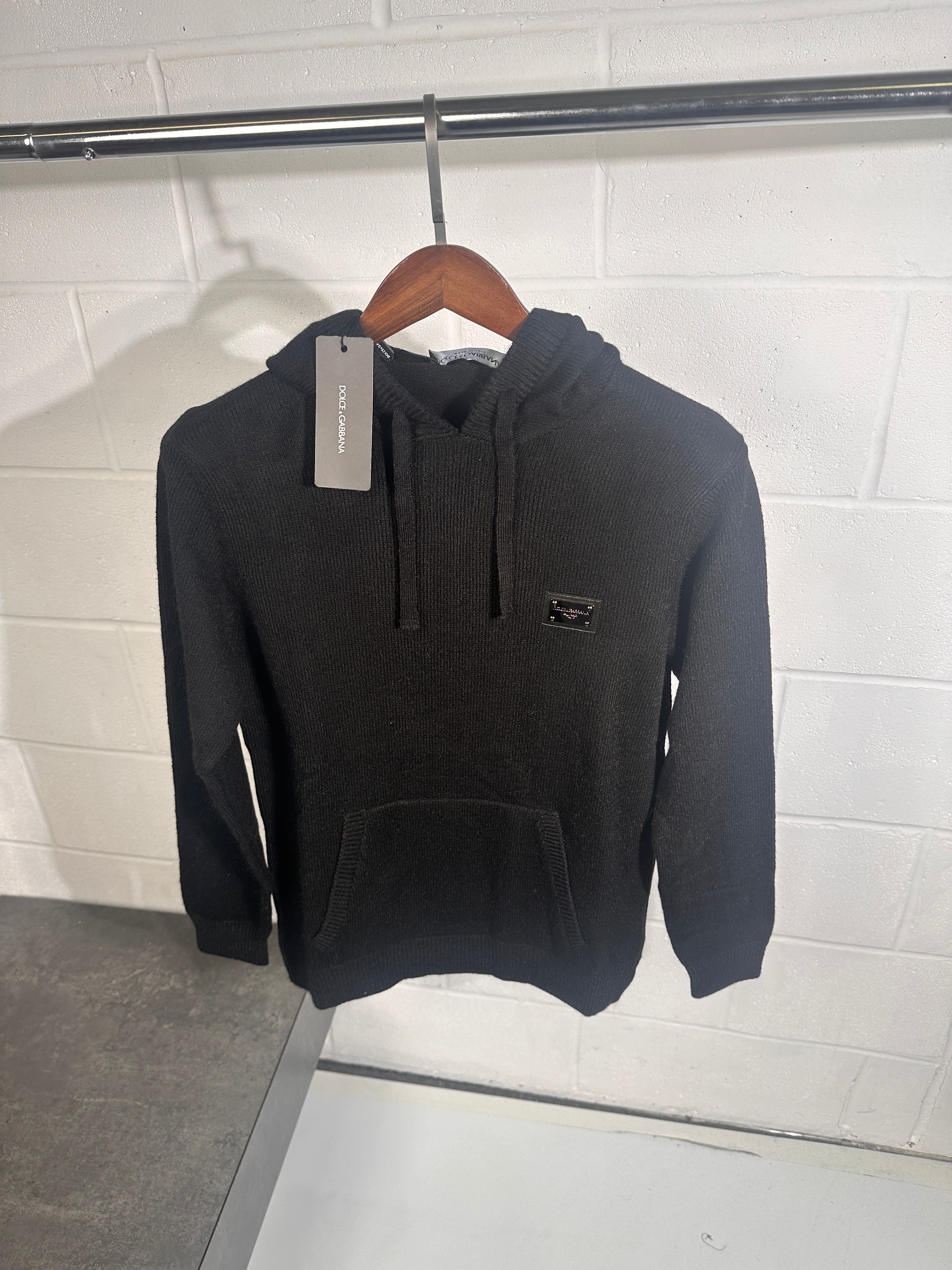 D & G Black knitted hoodie