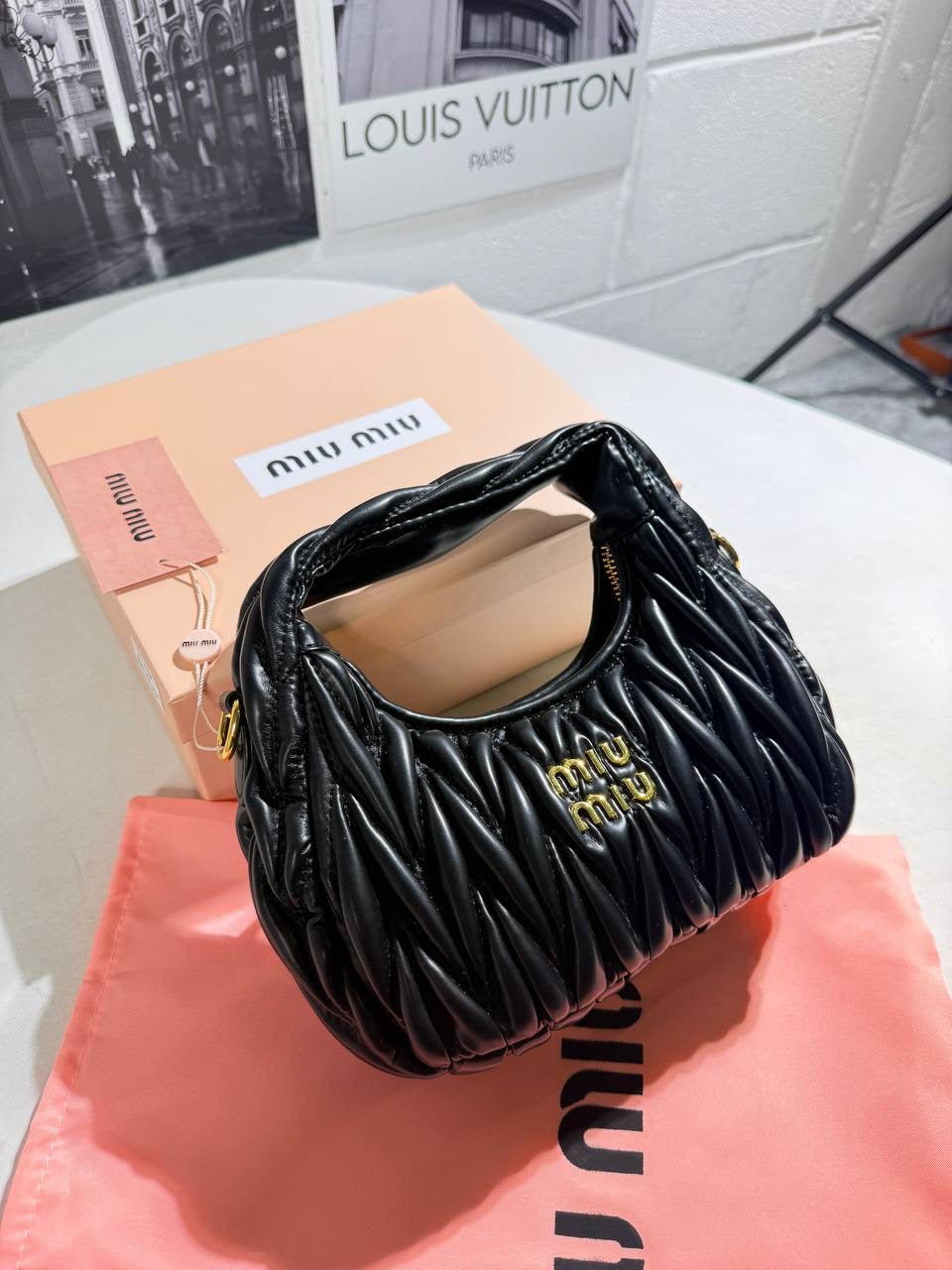 MIU MATELASSE NAPPA LEATHER BAG
