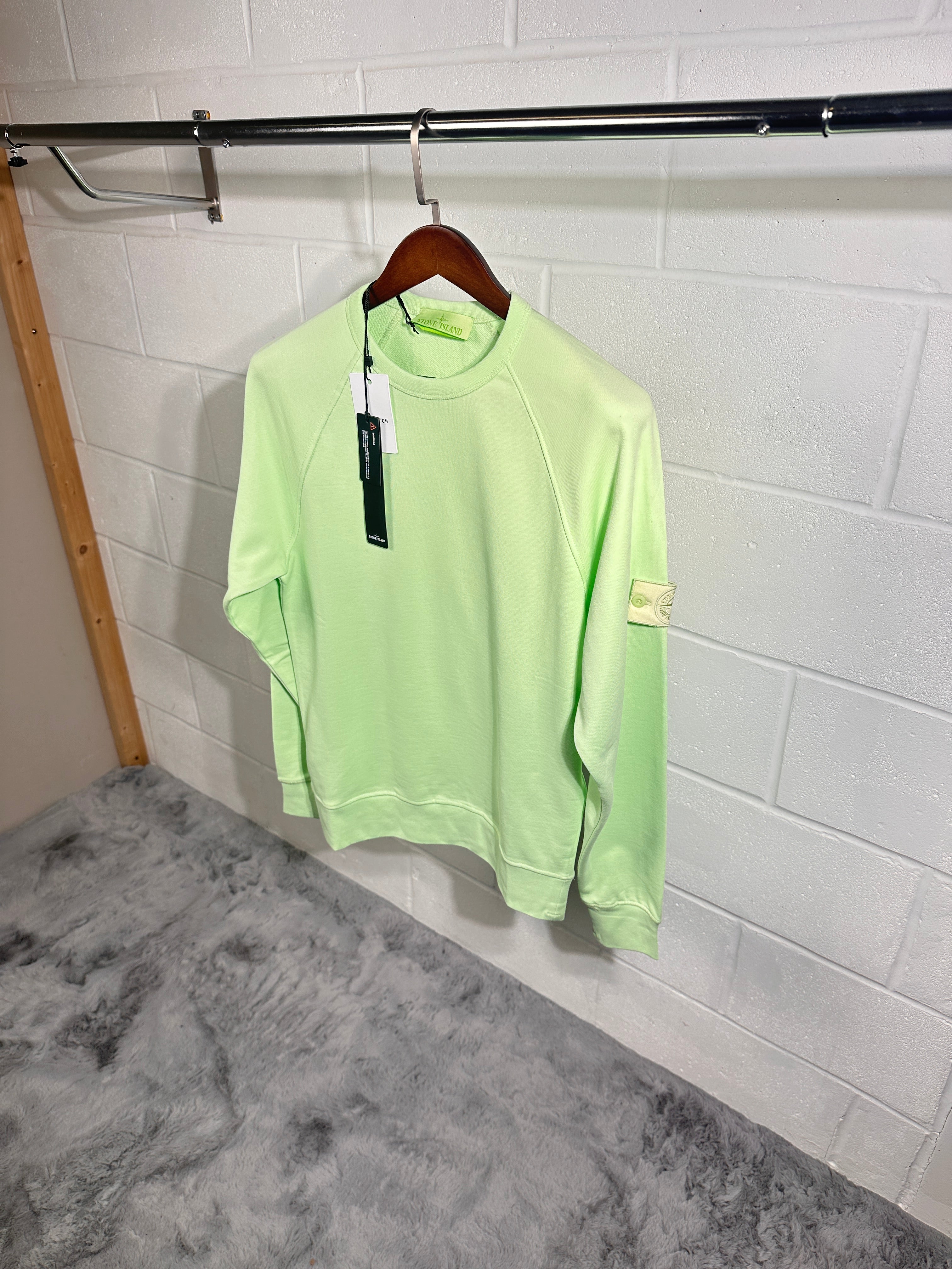 Stone island ghost logo sweatshirt light mint