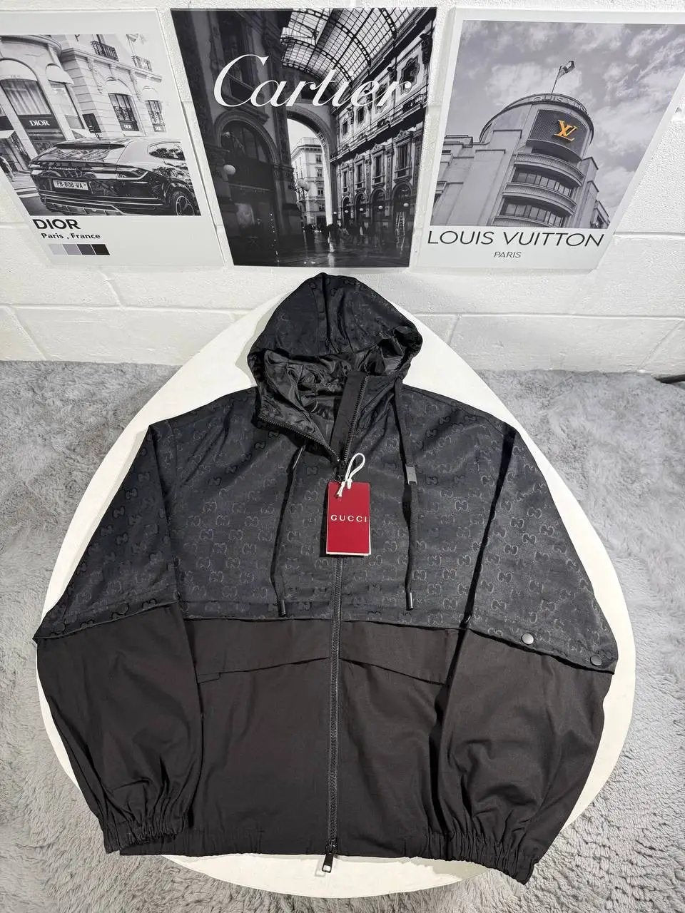 UCCI MONOGRAM HOODED WINDBREAKER by Stock supplier