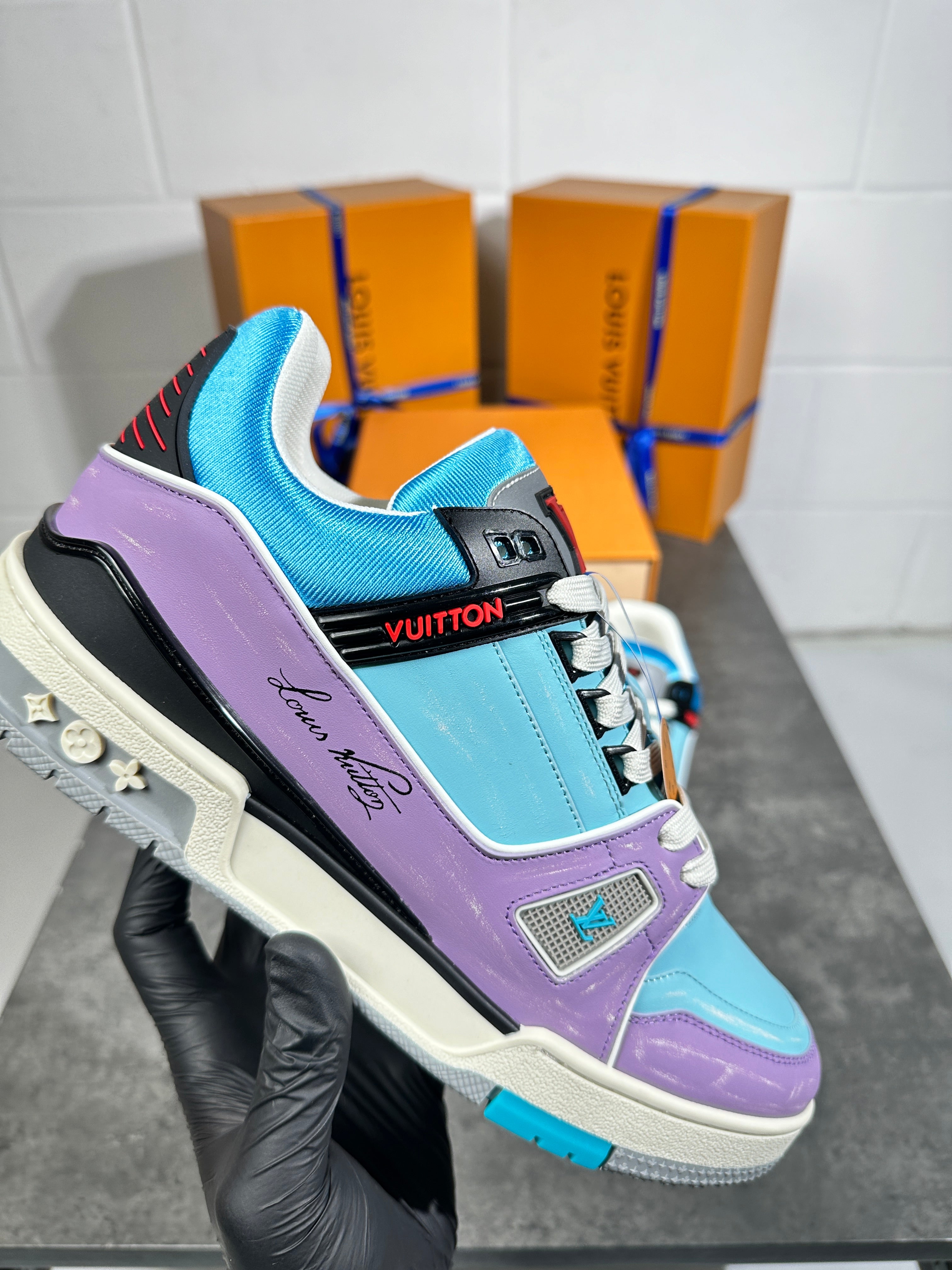 Lv - purple and baby blue sneaker