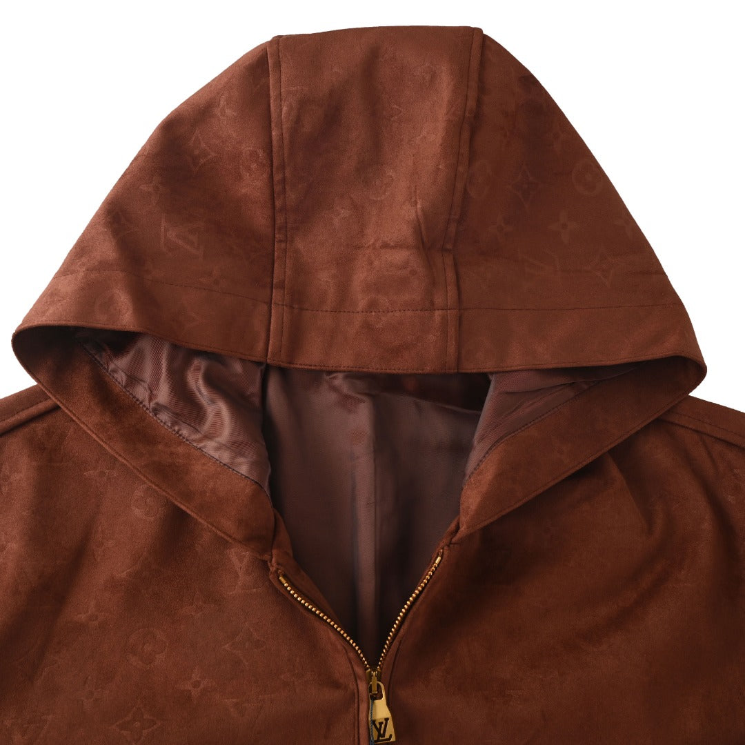 LVE MONOGRAM SUEDE HOODIE (Pre-order)