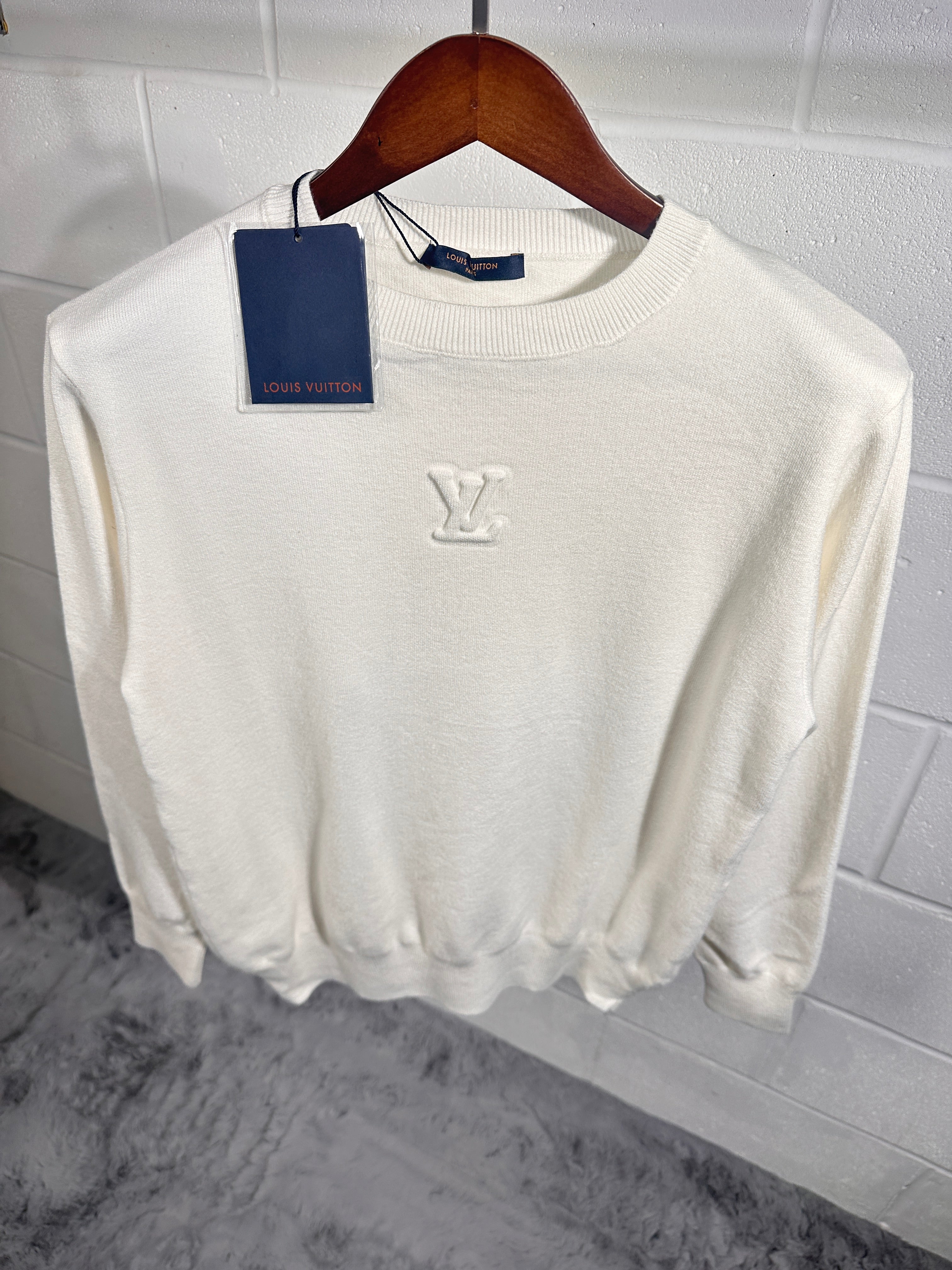 Lv knitted sweatshirt white