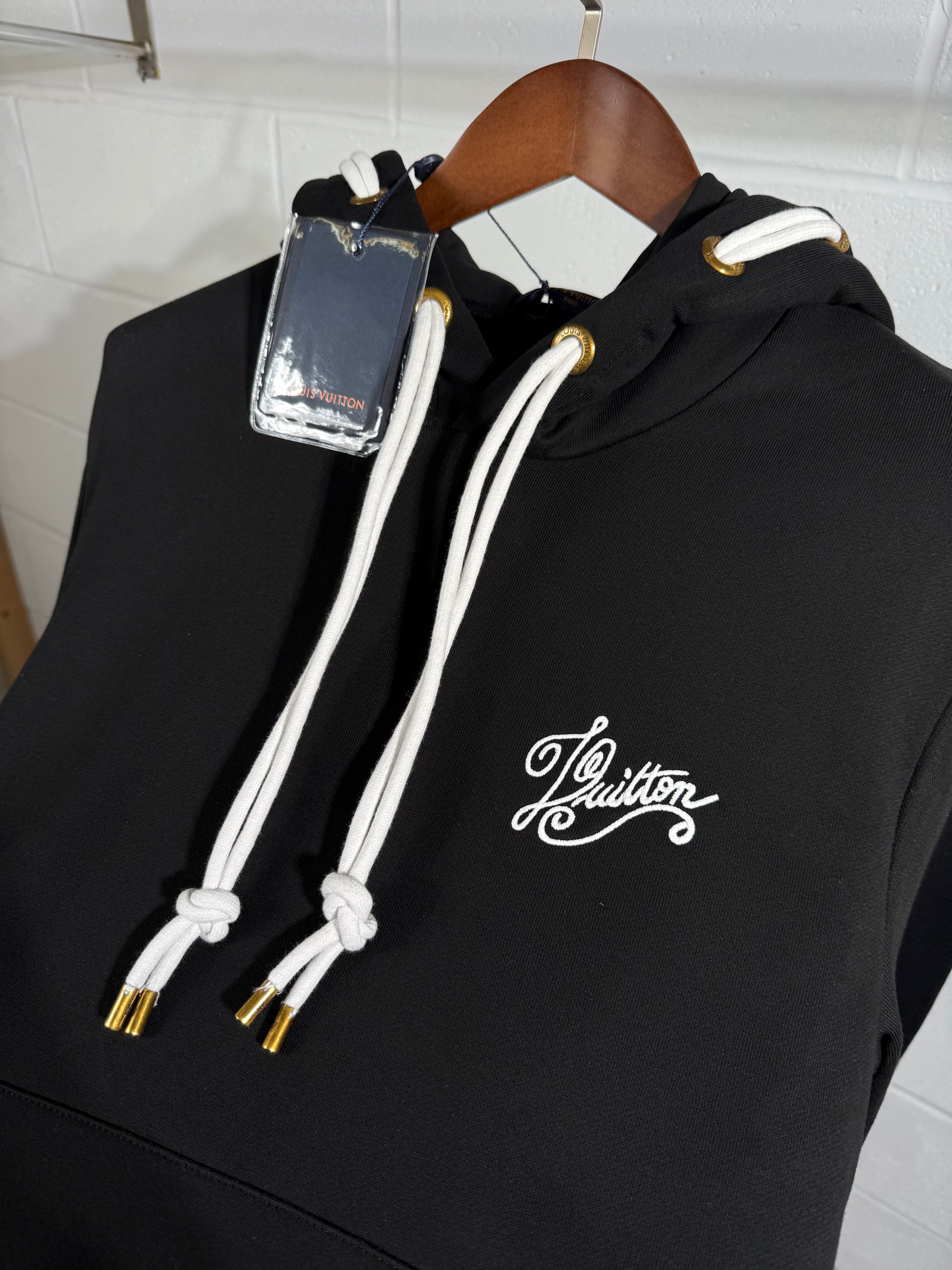 Lv string hoodie black