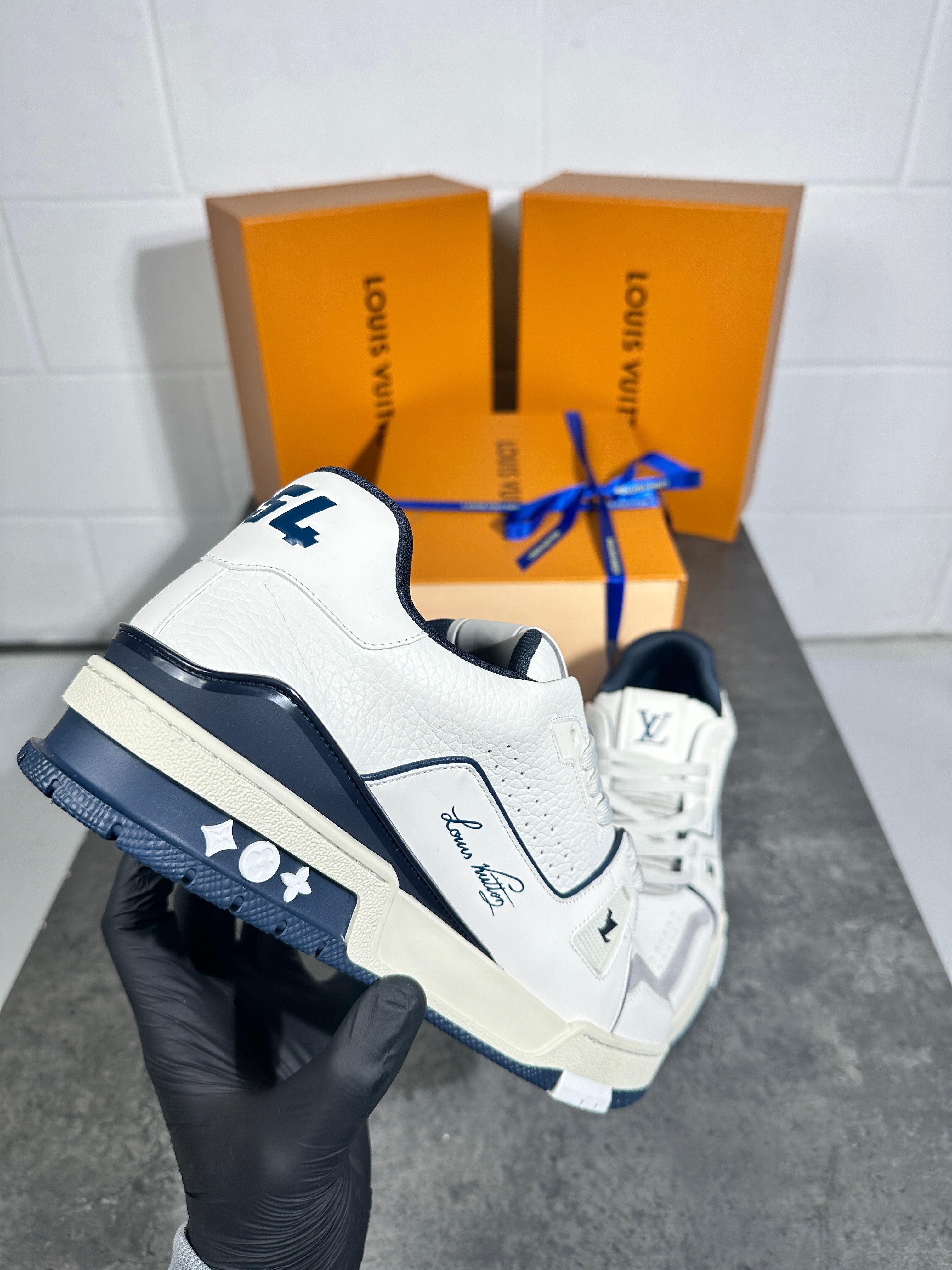 Lv - sneakers white n navy