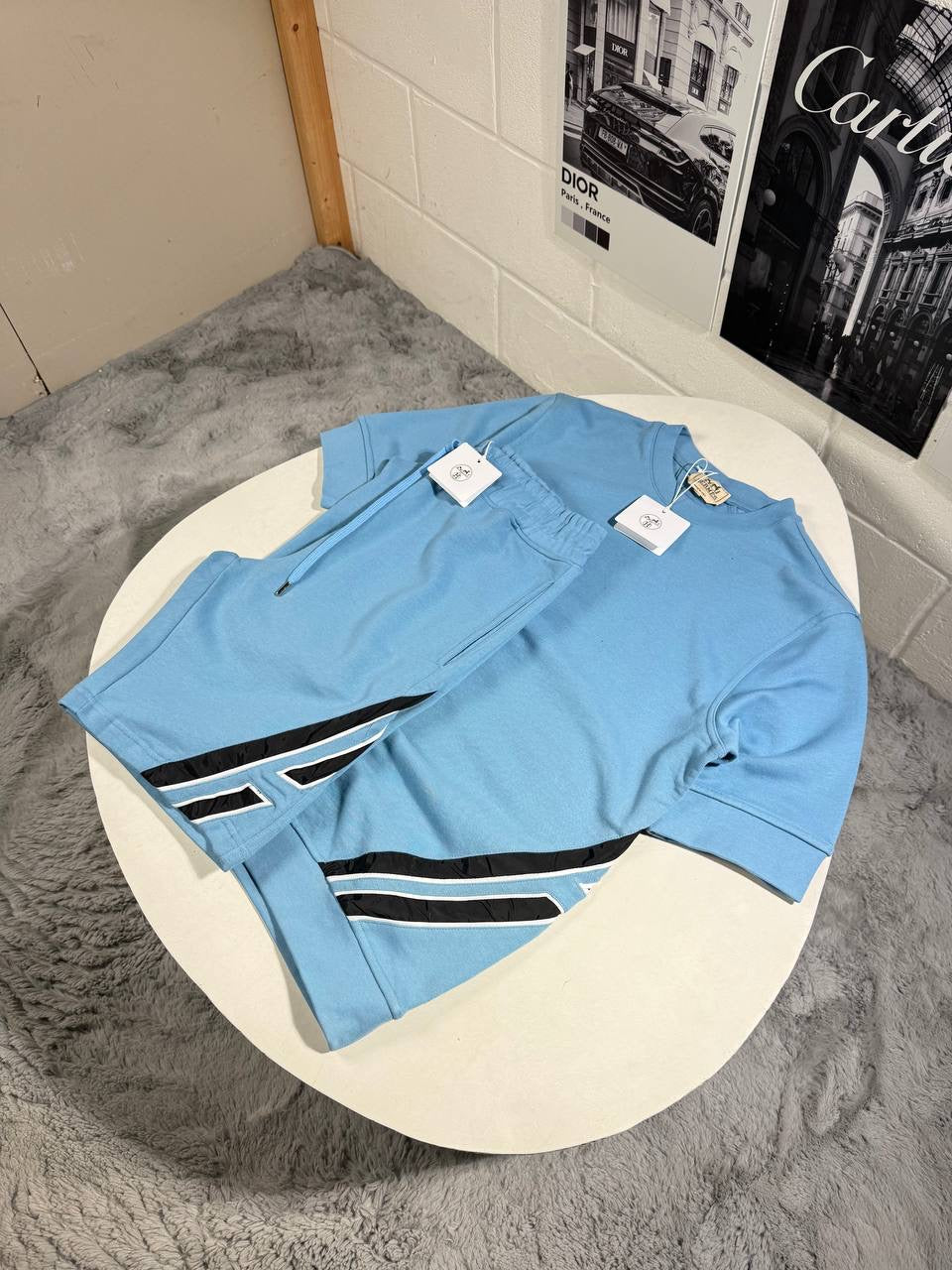 HRMS STRIPPED SHORT SET