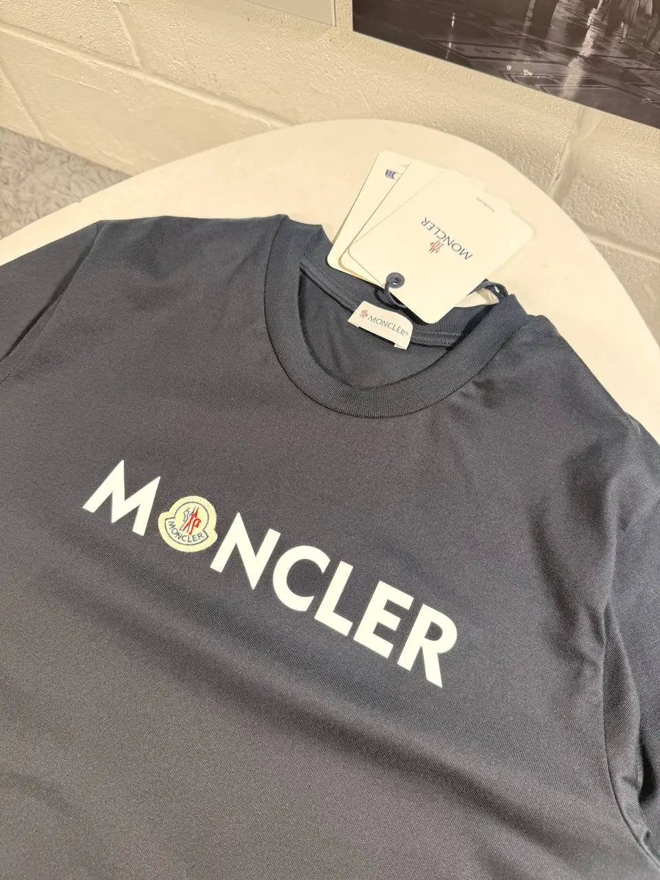 MNCLR LOGO TSHIRT NAVY Stock supplier