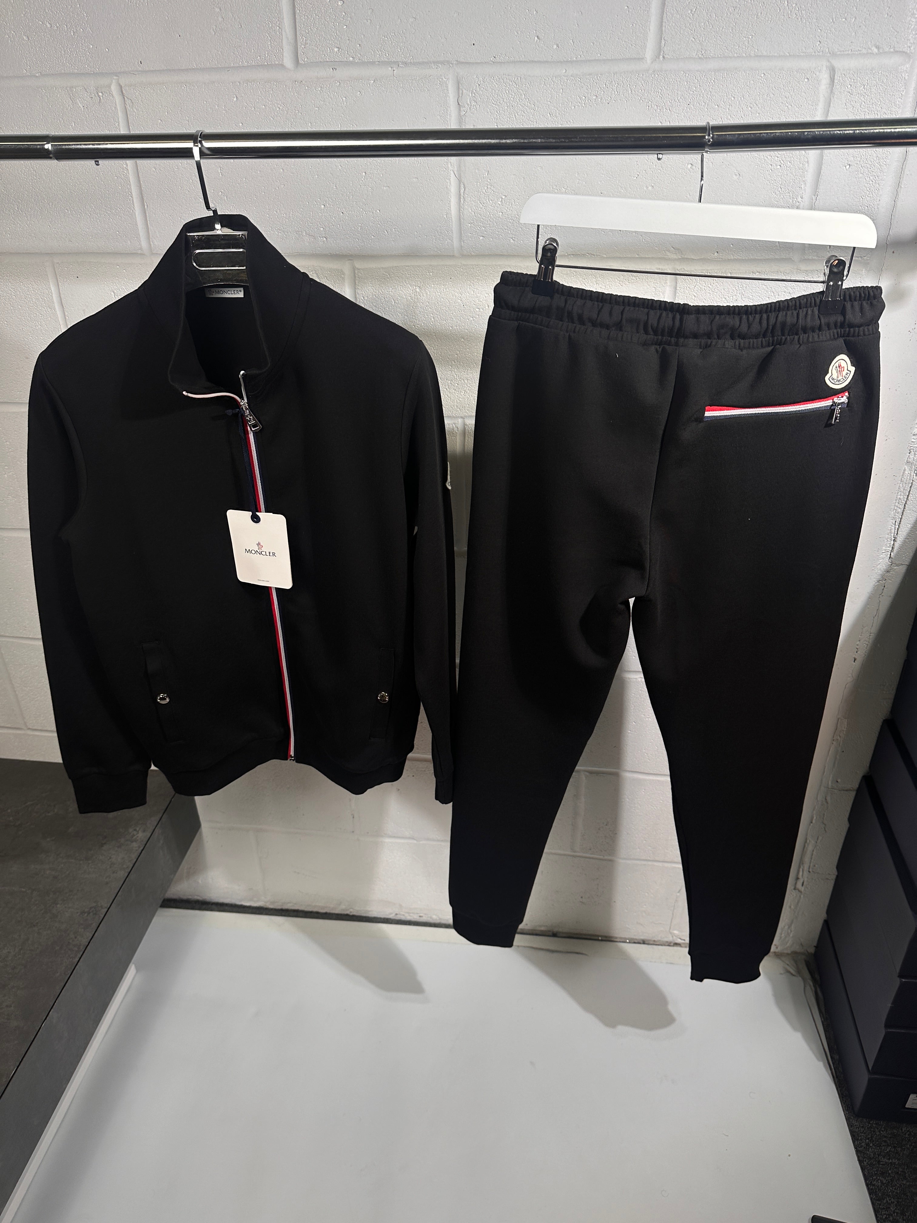 Moncler tracksuit black