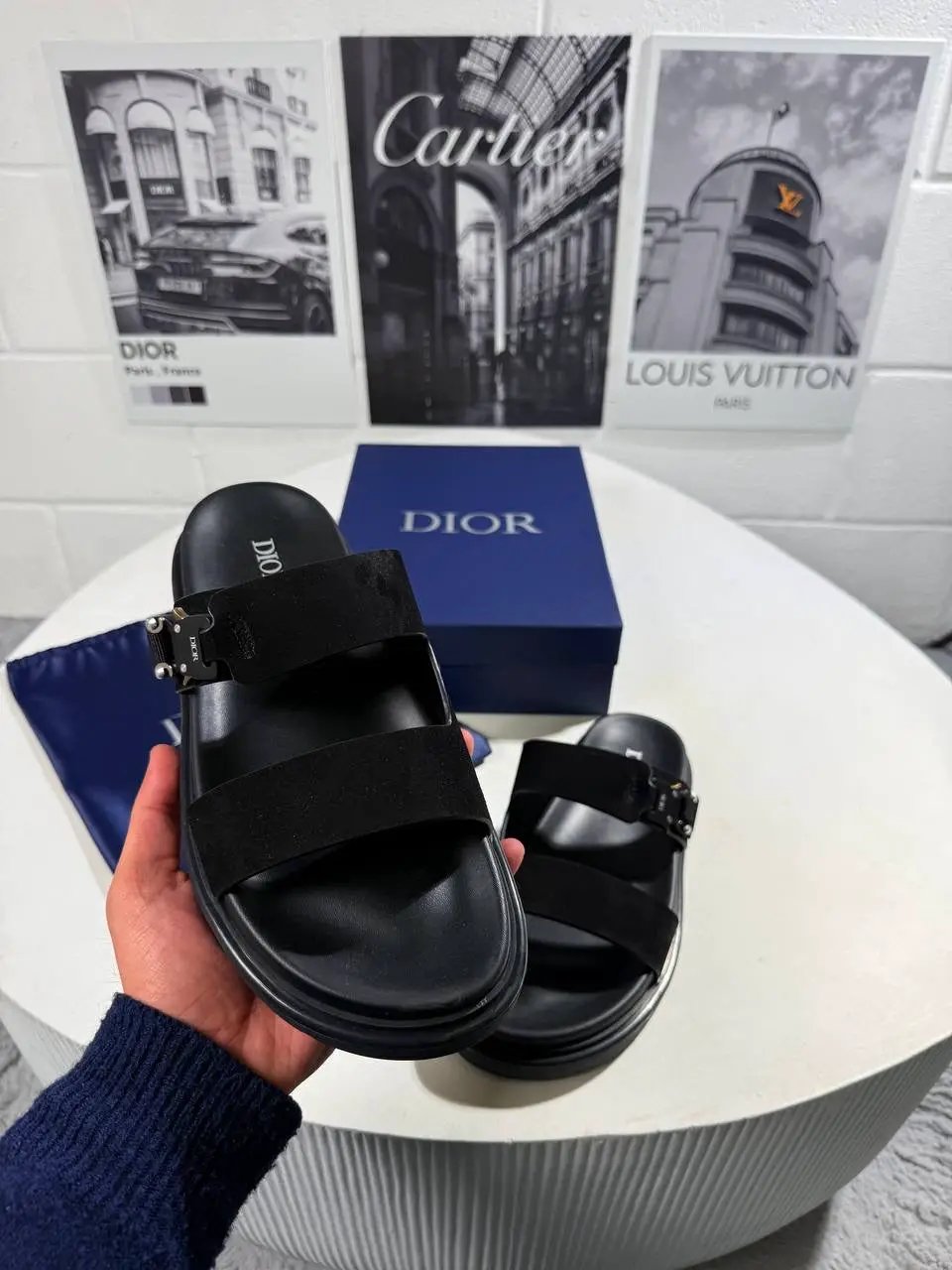 IOR AQUA SANDAL BLACK SUEDE by Stock supplier