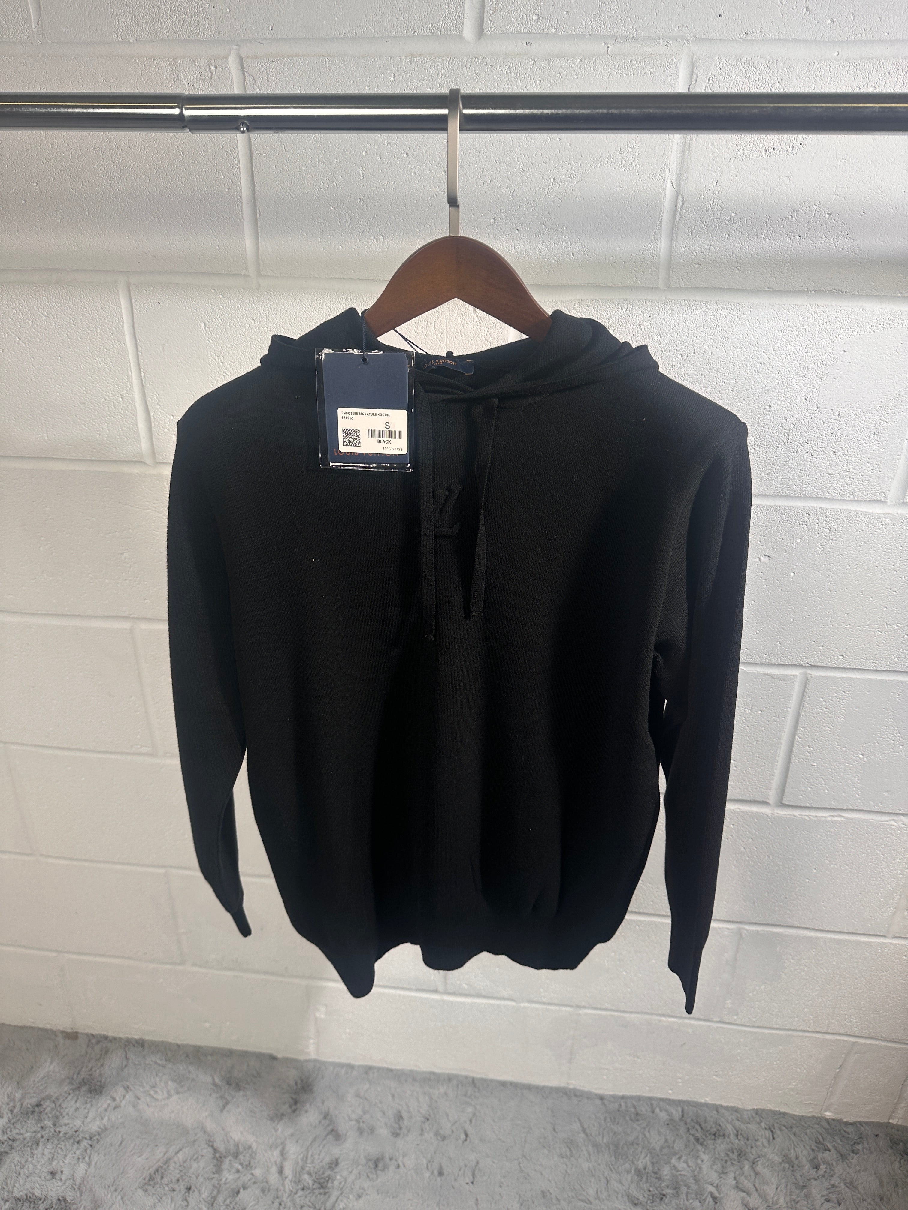 Lv knitted hoodie black