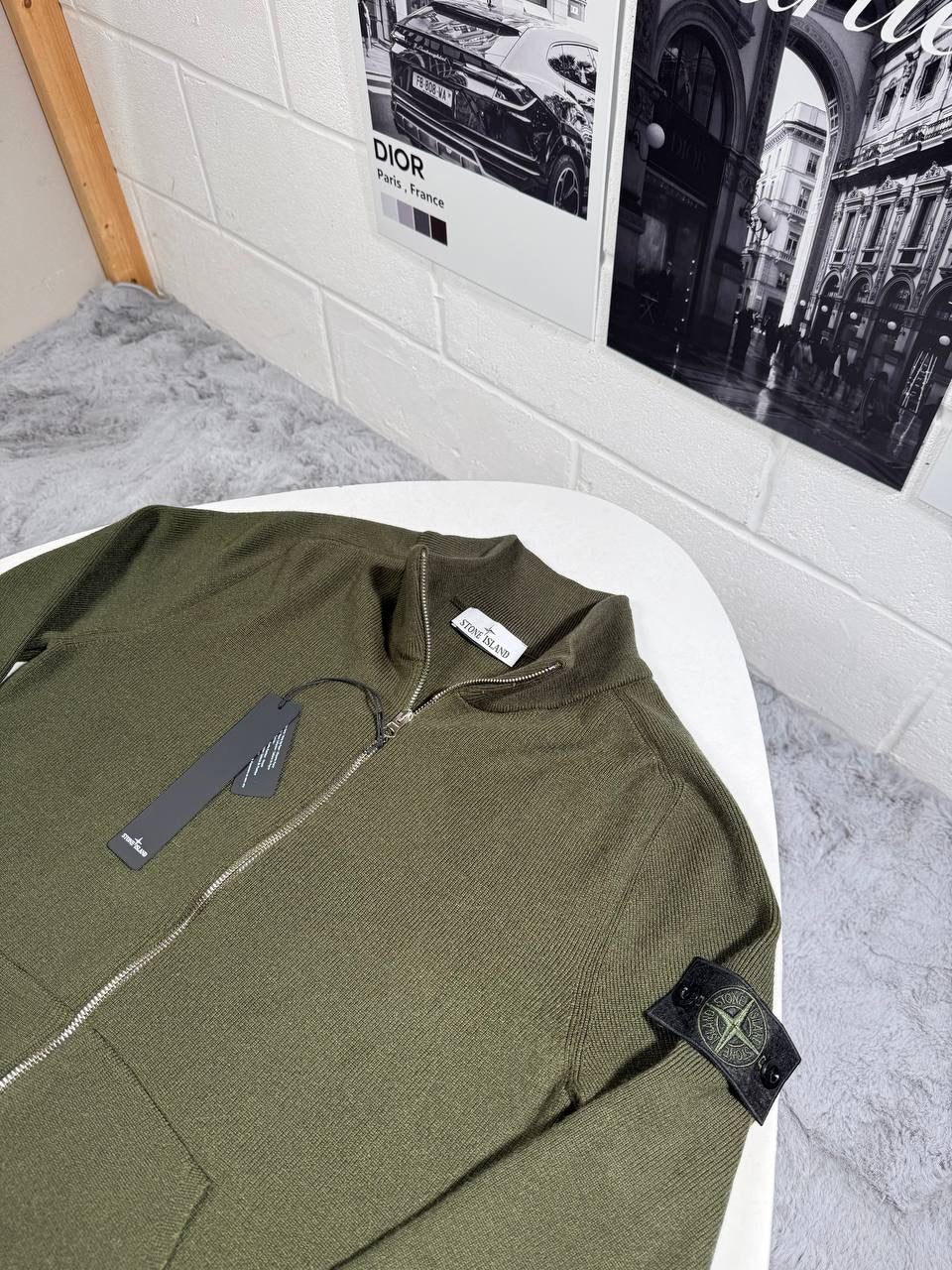 SI ZIP UP SWEATER GREEN