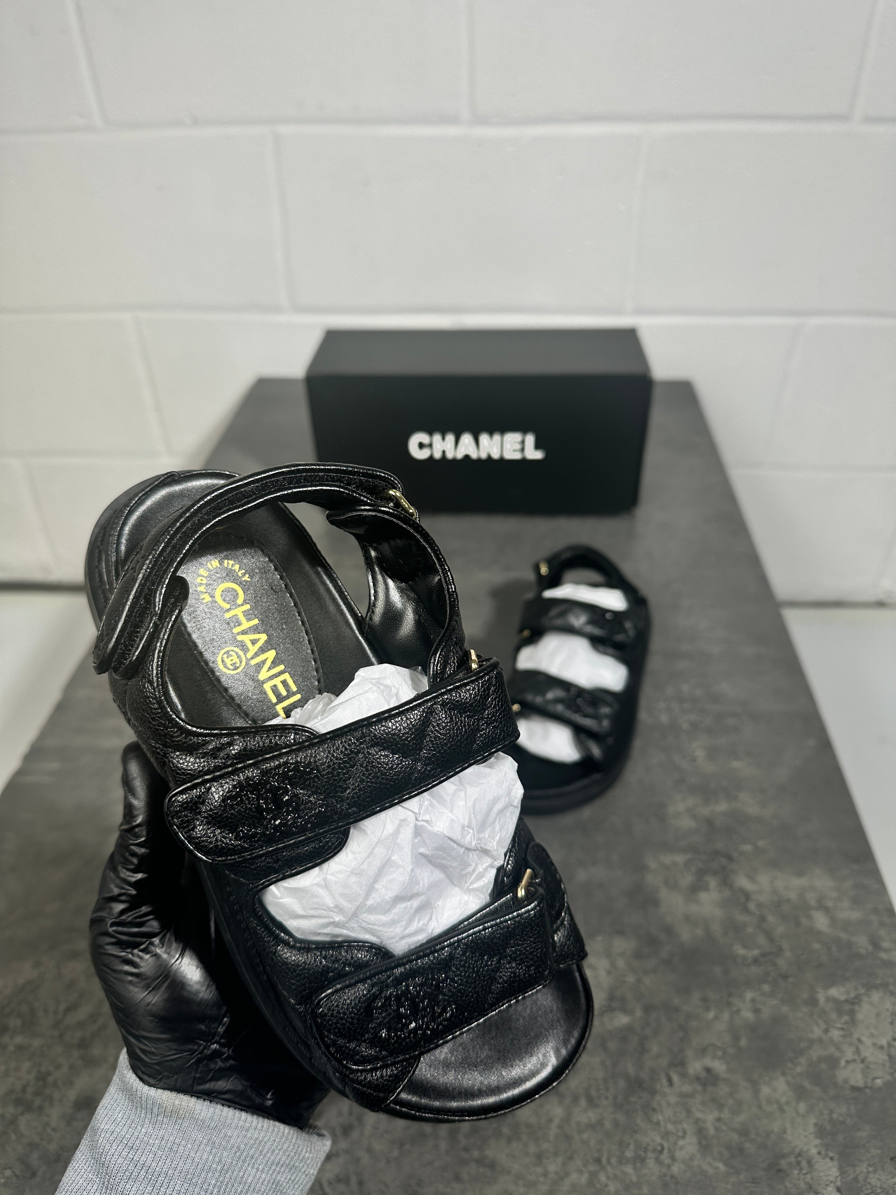 Channel - sandals full black