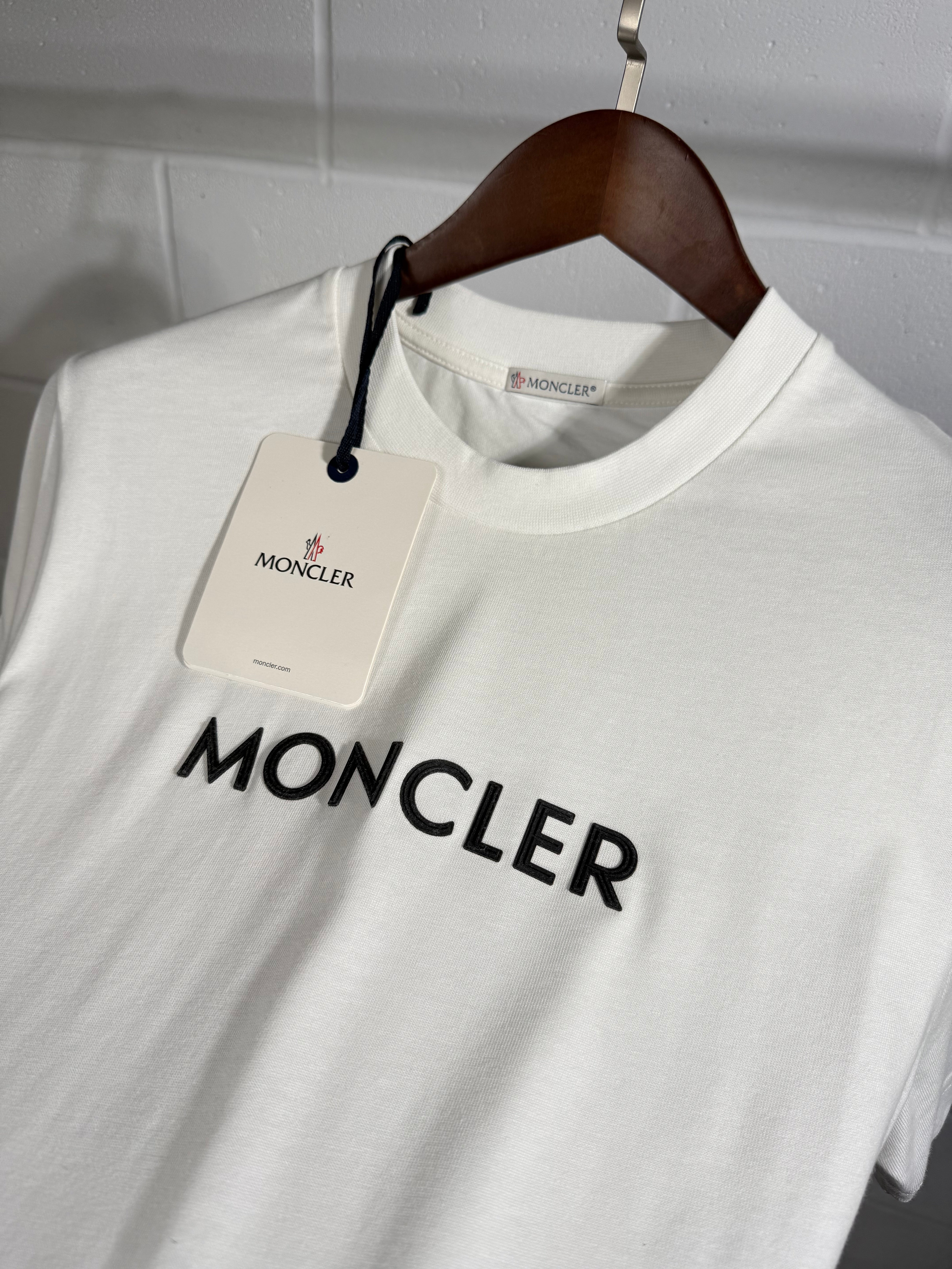 Moncler logo tee white