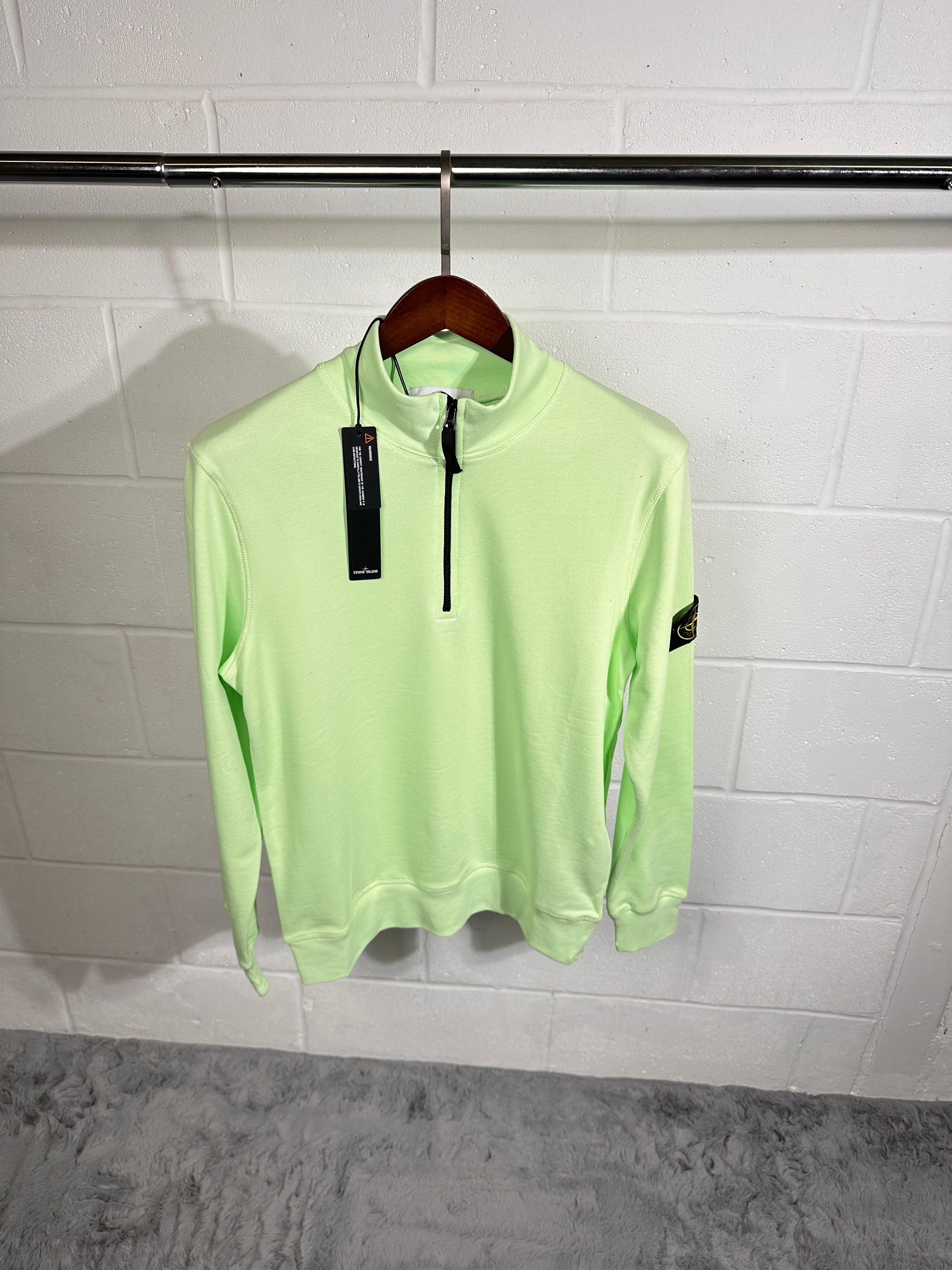 SI half-zip sweatshirt lime green