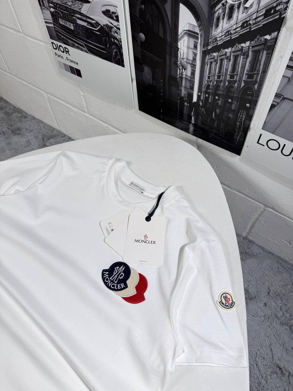 MNCLR TRICOLOR LOGO TSHIRT WHITE