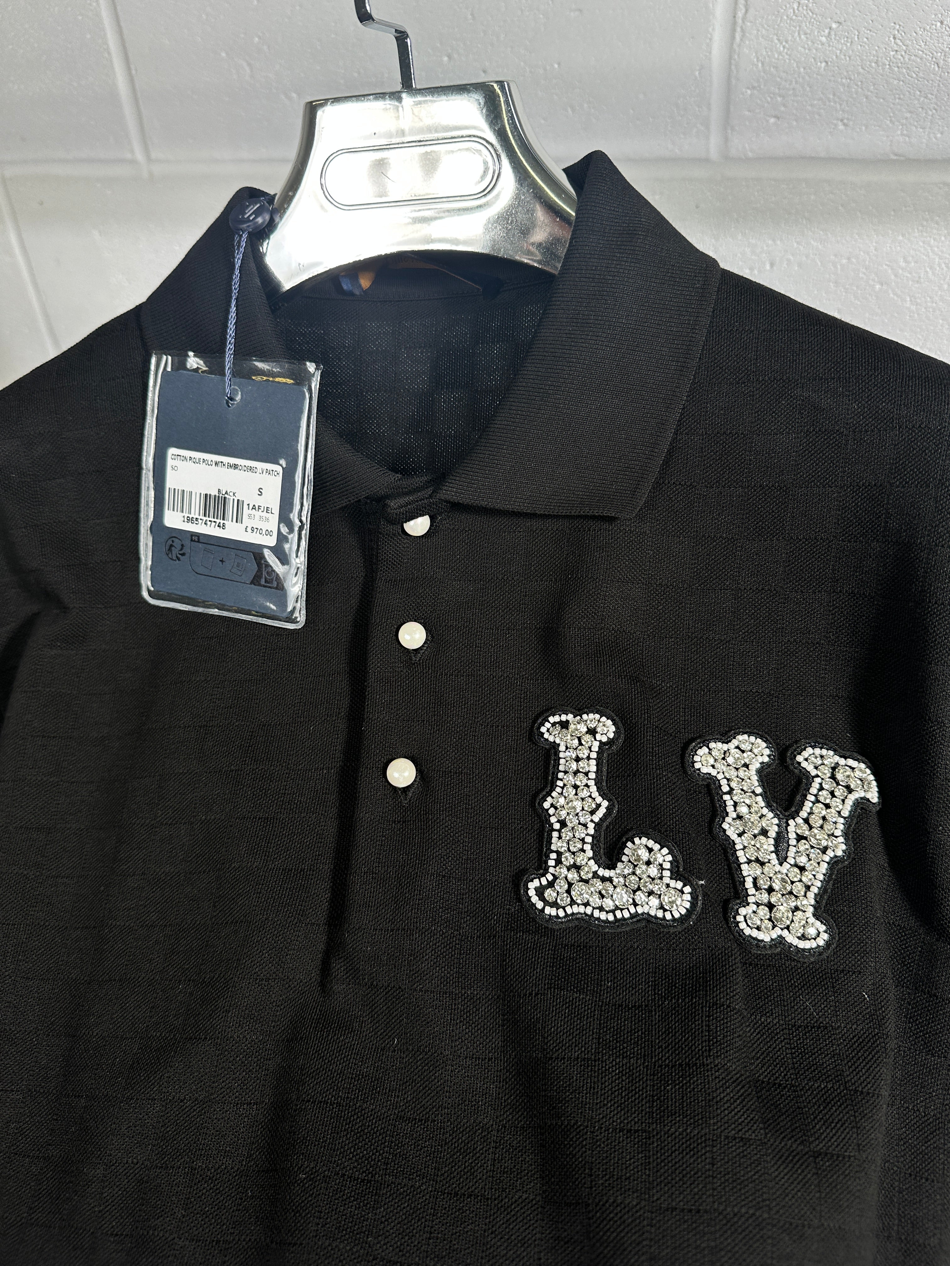 Lv diamond polo black