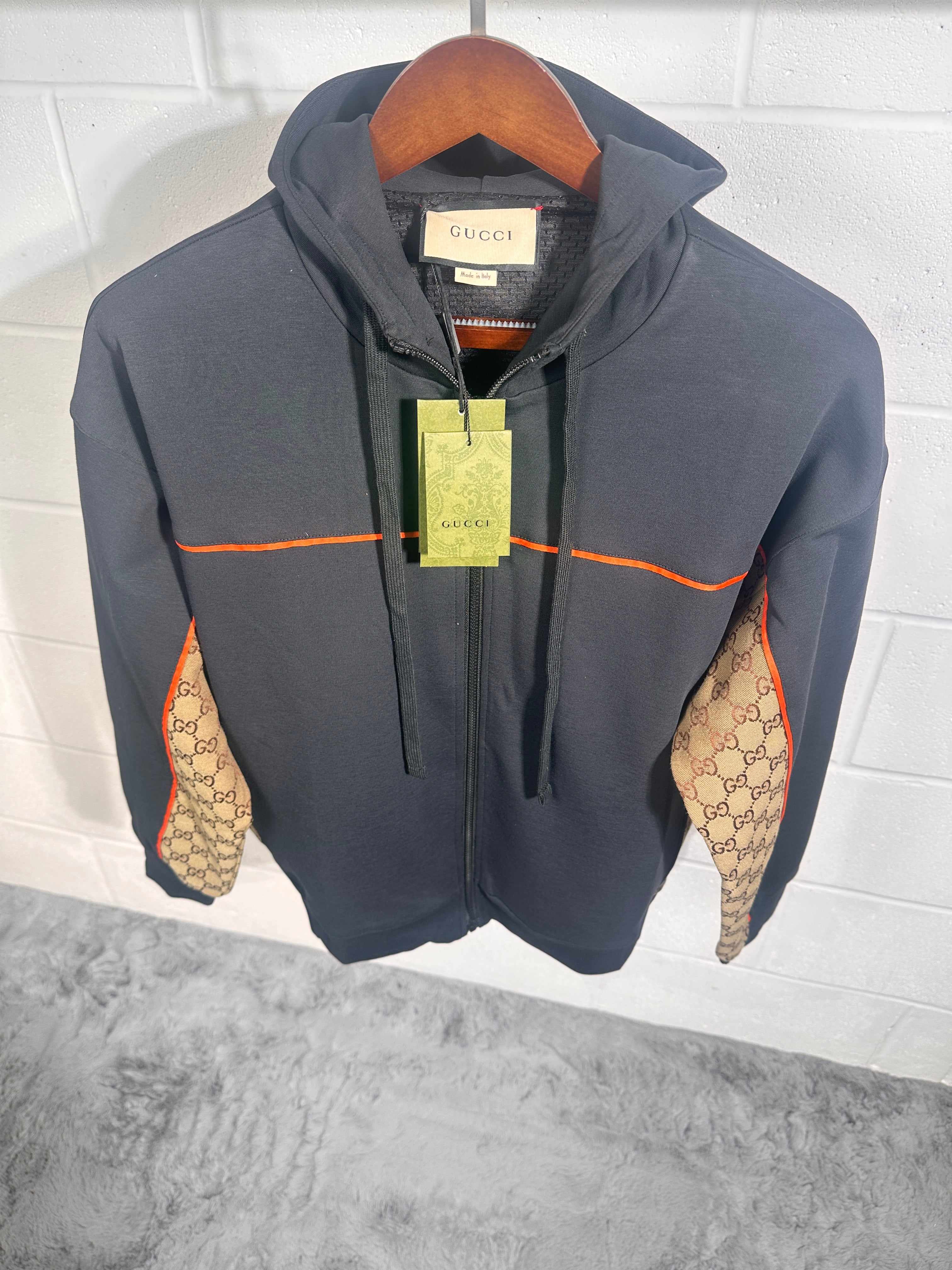 Gucci hoodie black x brown