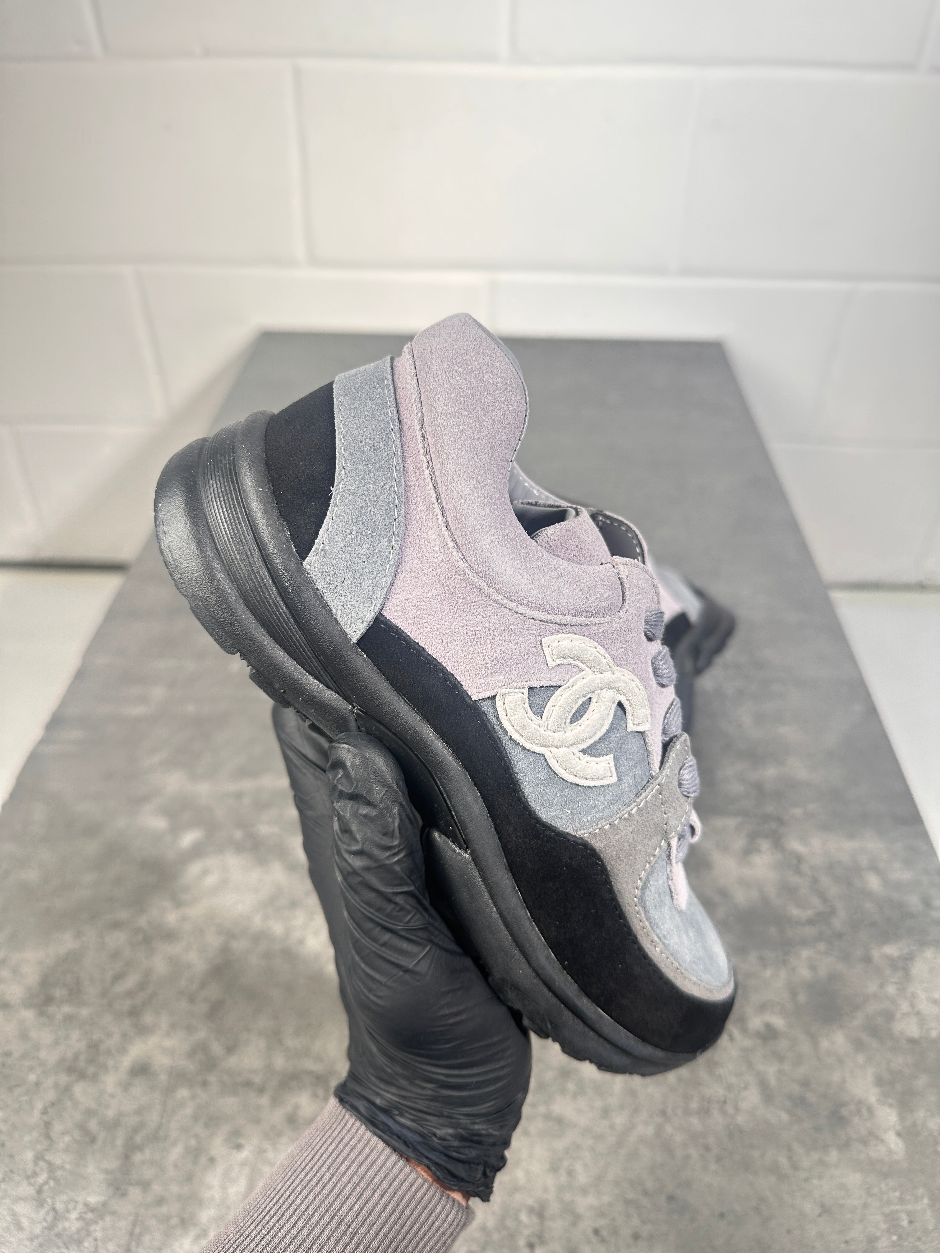 Channel grey ladies trainer