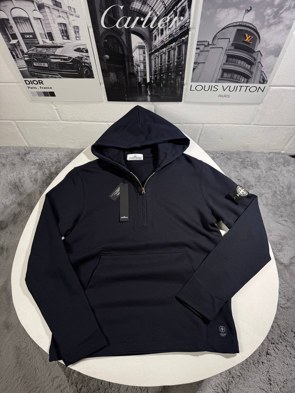 SI HALFZIP HOODIE NAVY