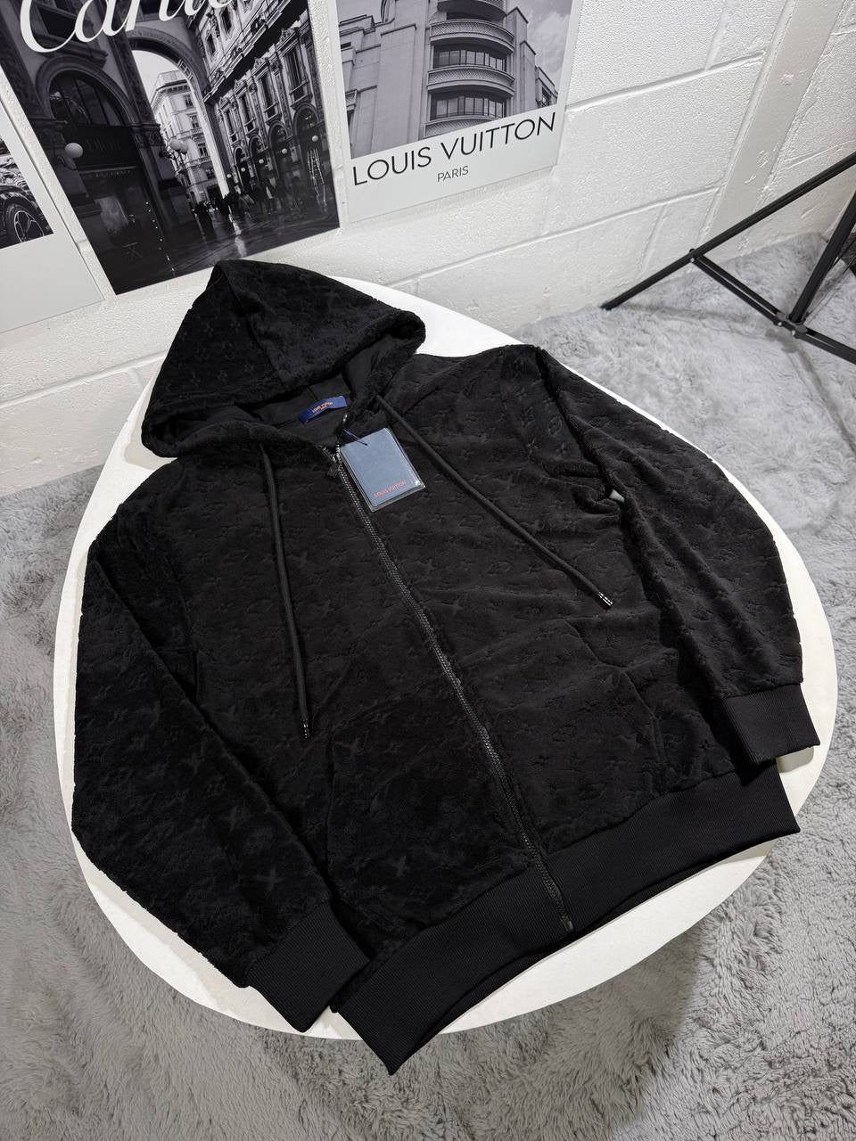 LVE KNITTED HOODIE BLACK