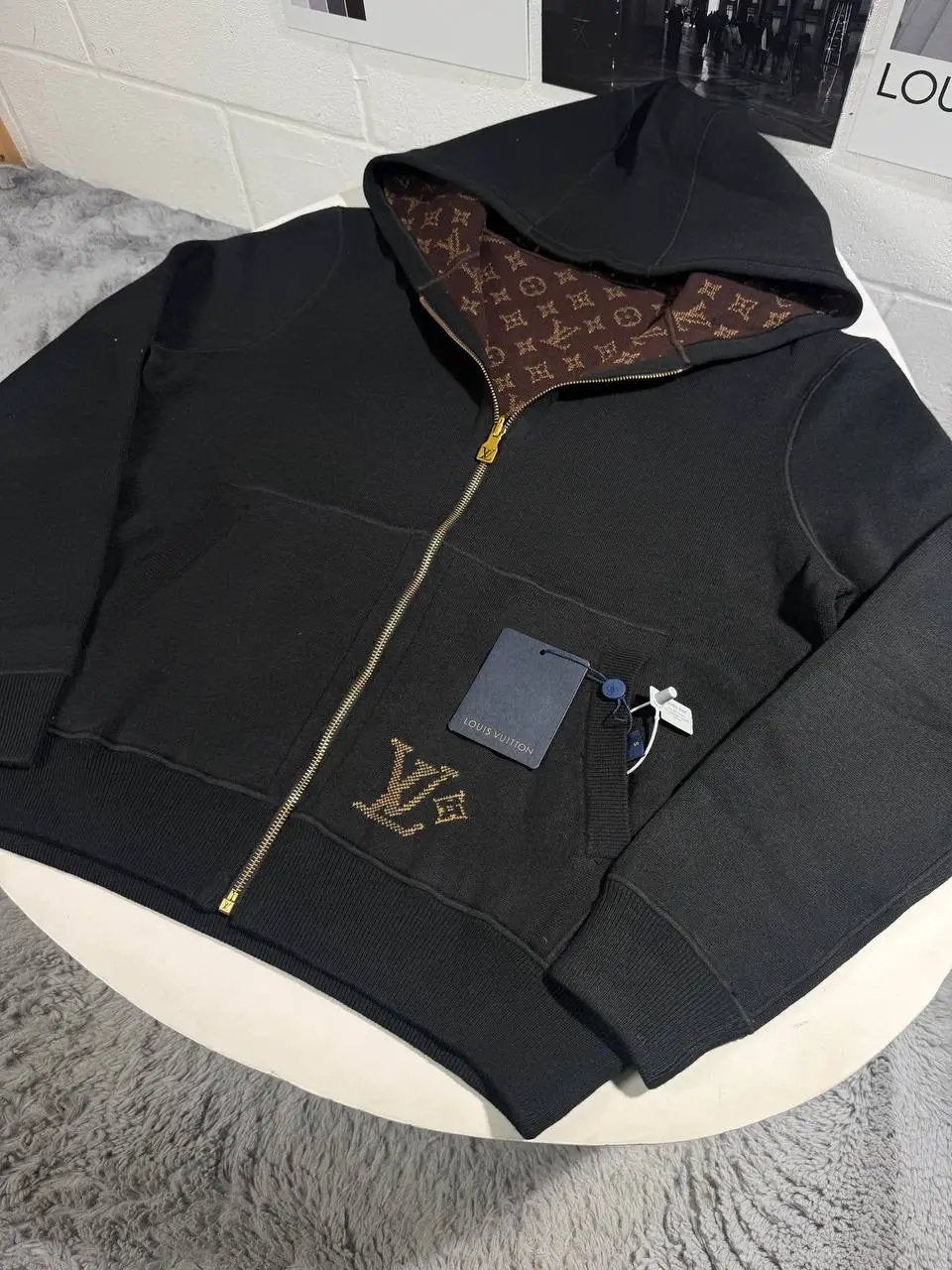LVE MONOGRAM KNITTED HOODIE by Stock supplier