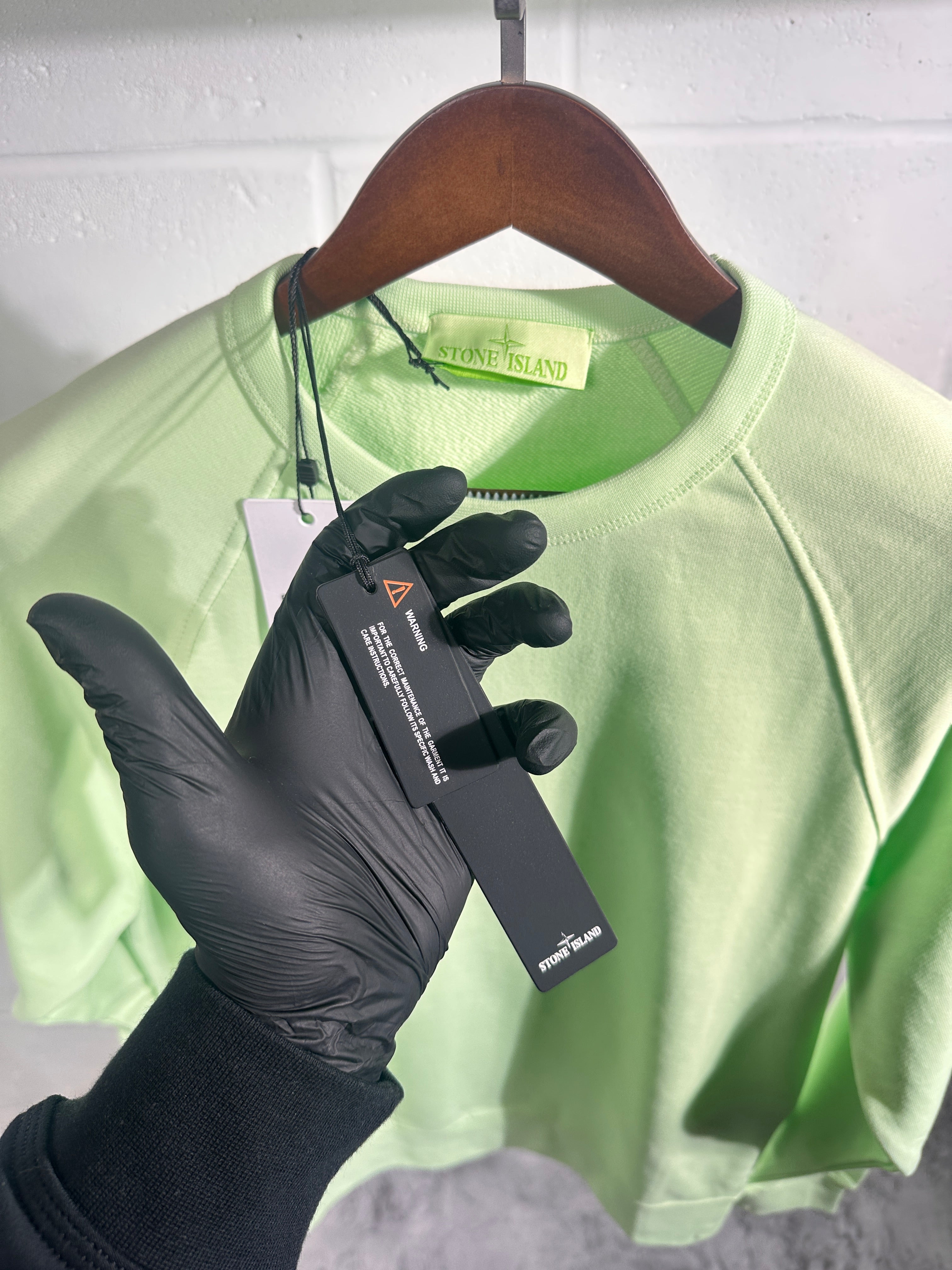 Stone island ghost logo sweatshirt light mint