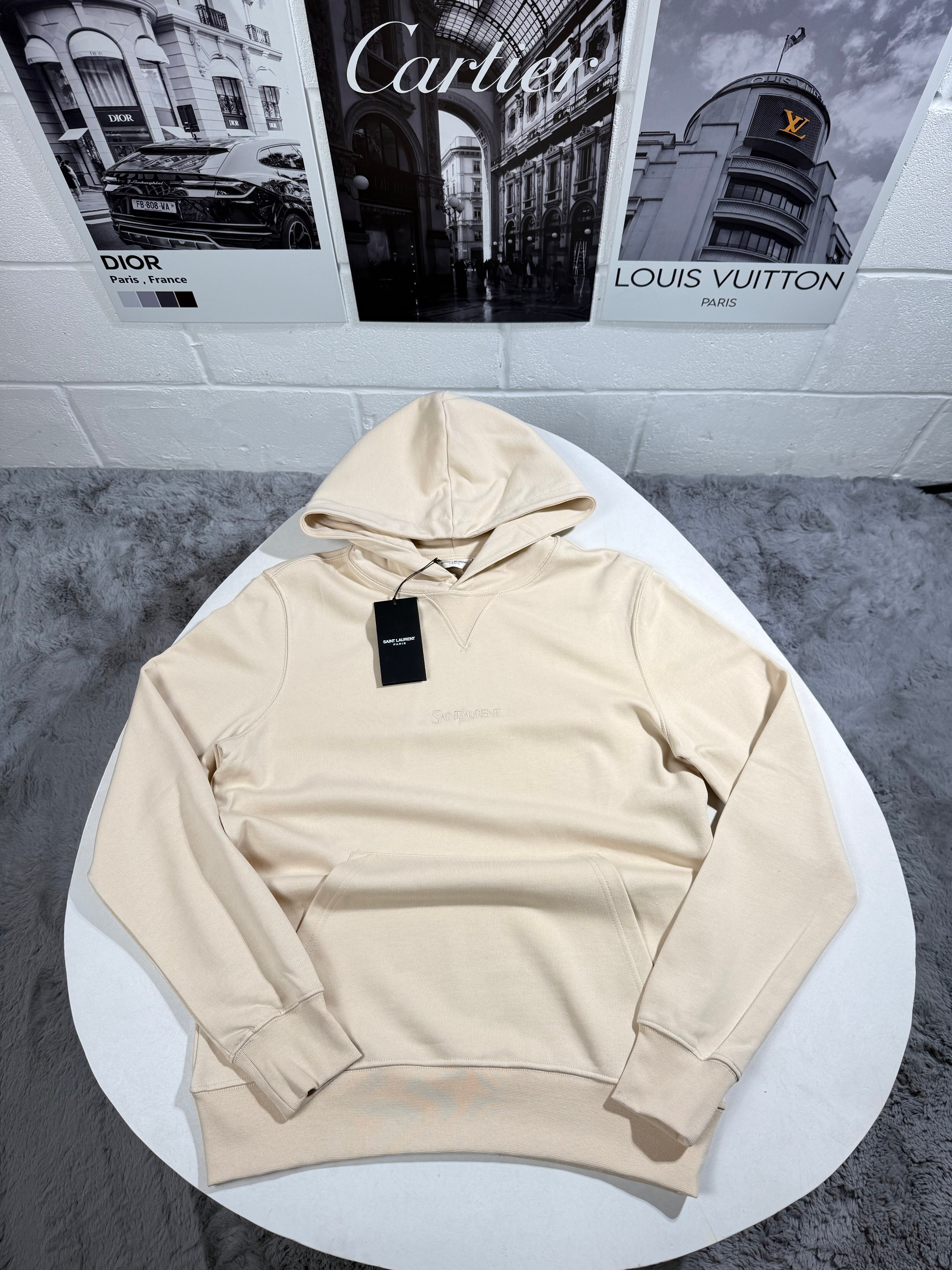 YSL HOODIE BEIGE