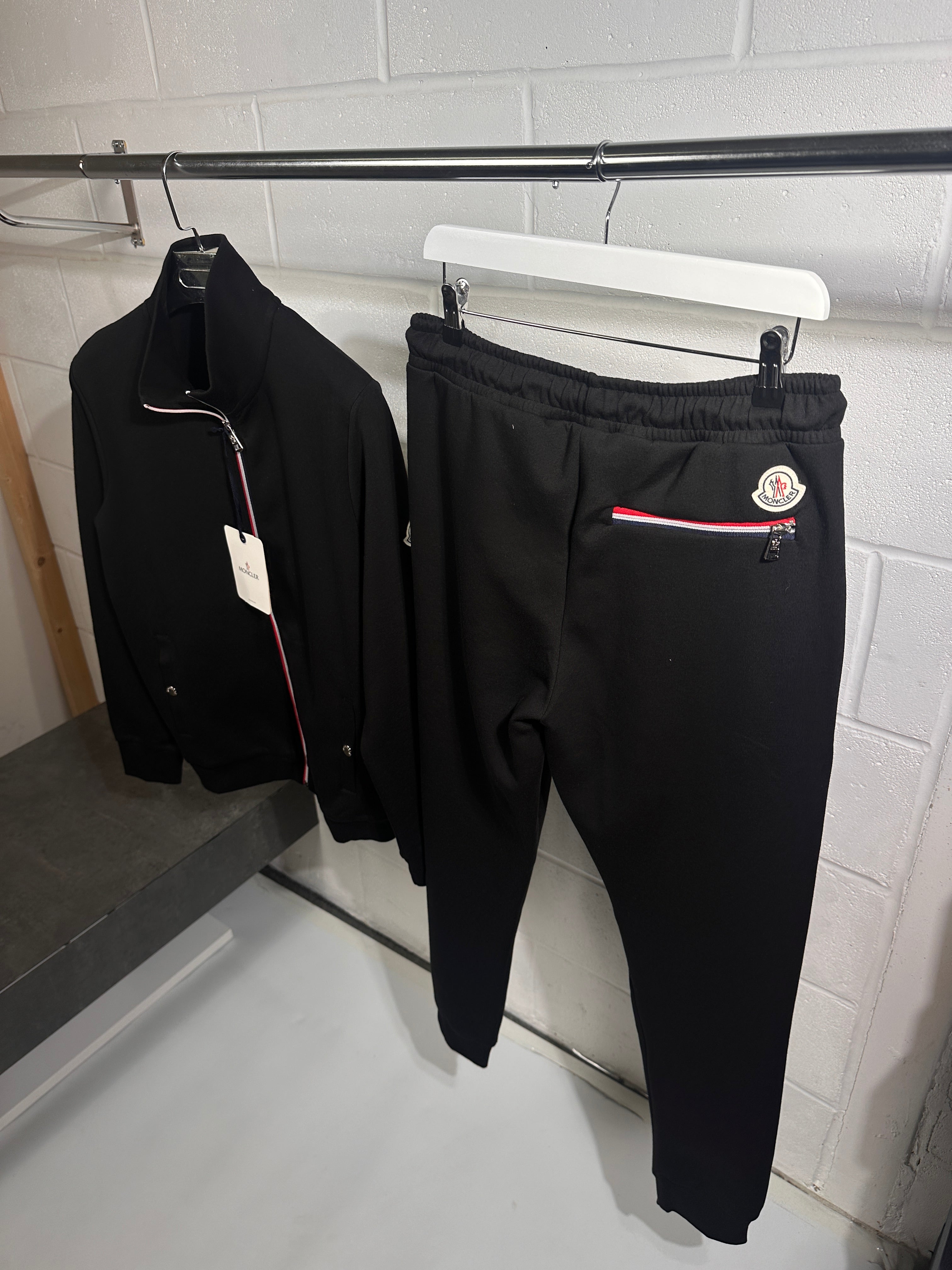 Moncler tracksuit black