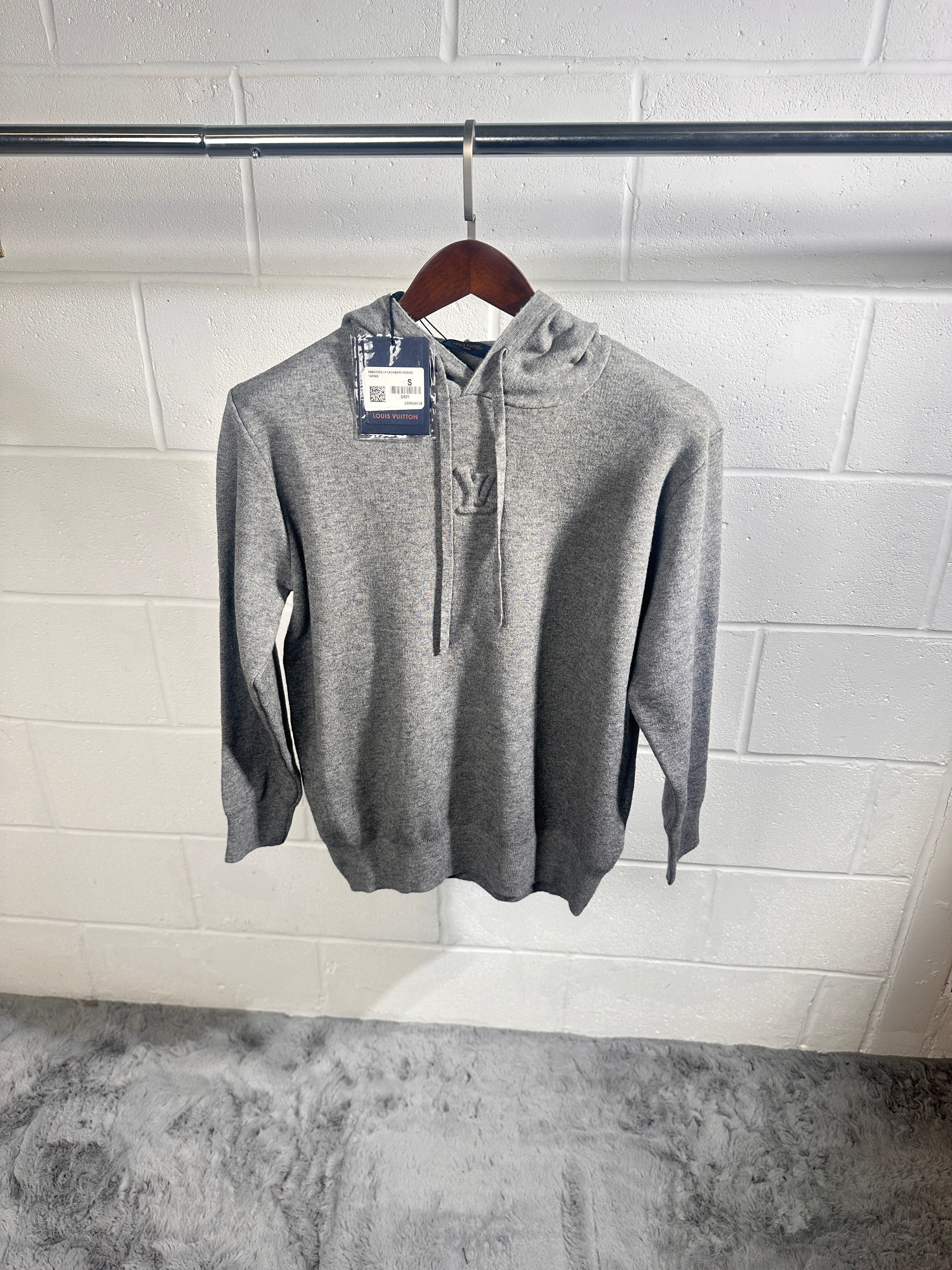 Lv knitted hoodie grey