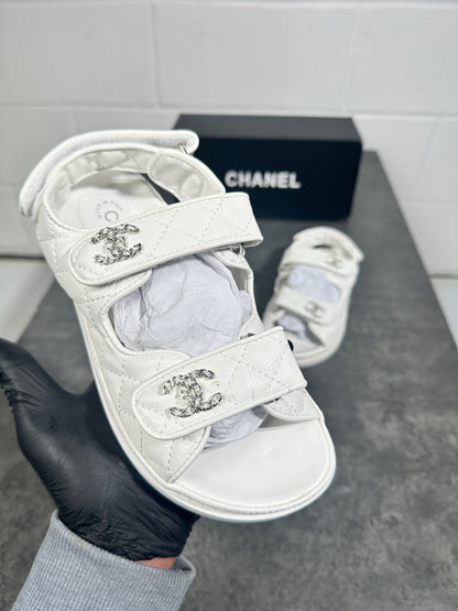 Channel - sandals full white