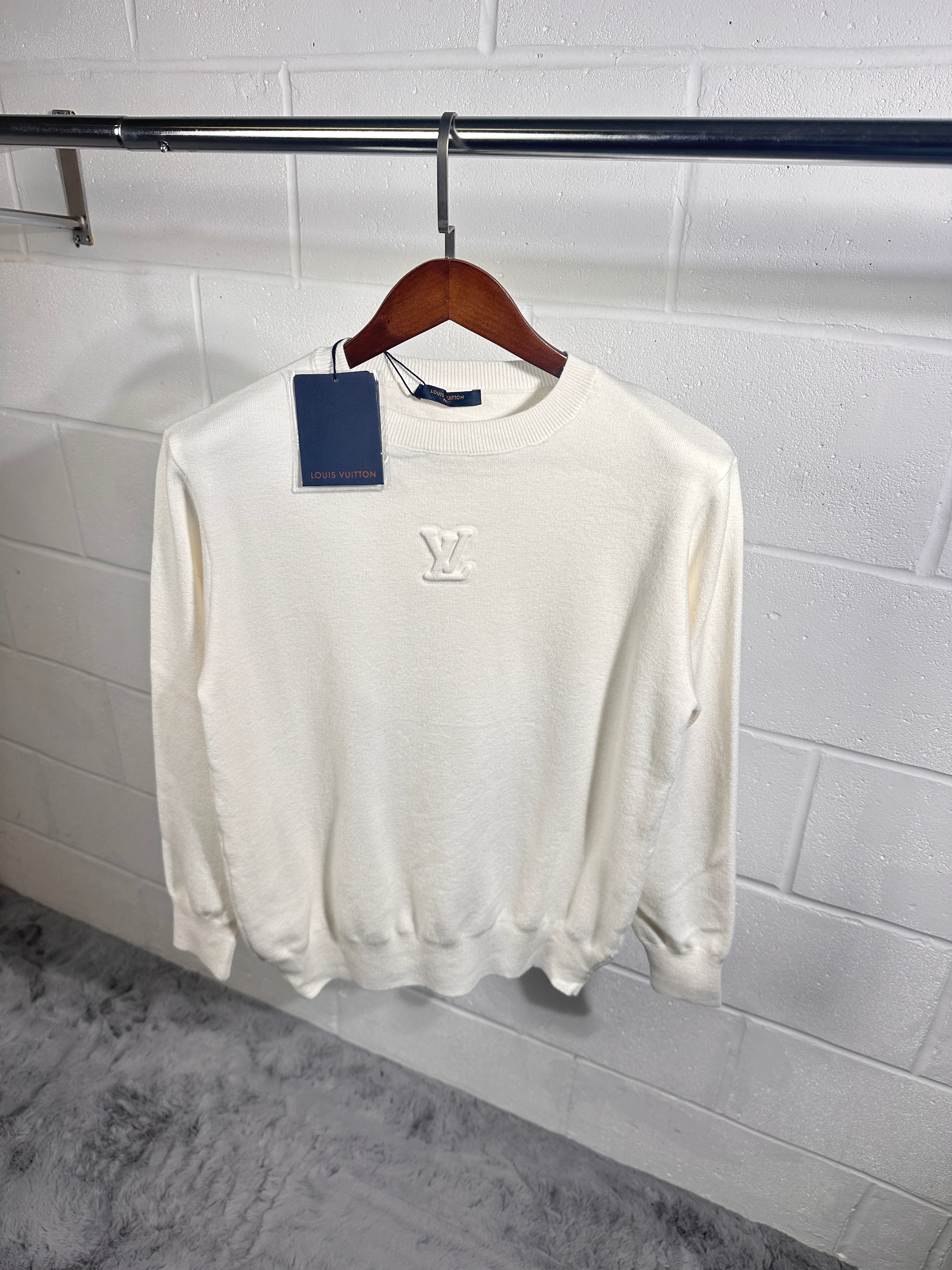 Lv knitted sweatshirt white