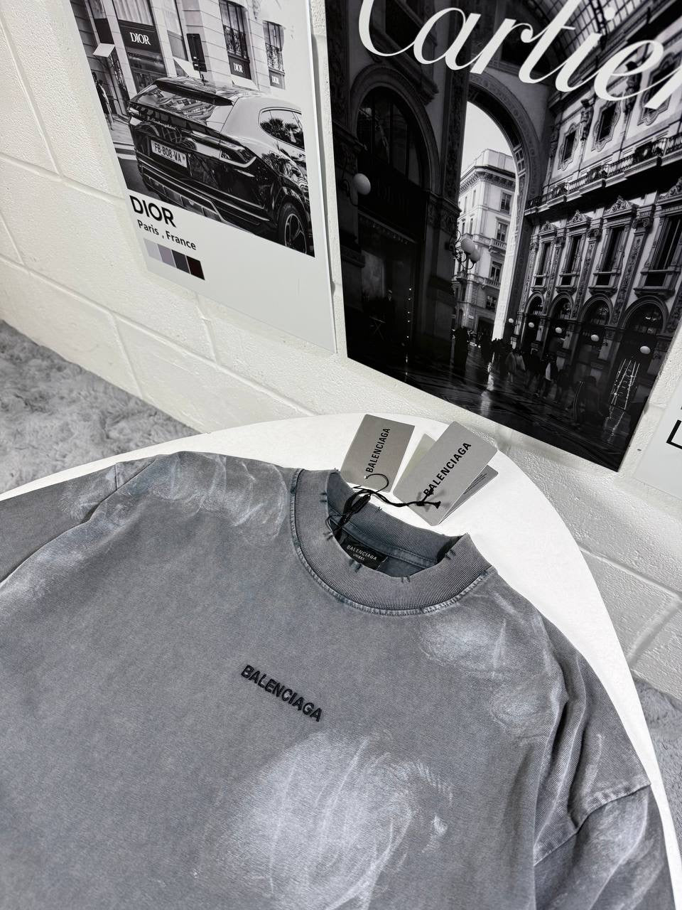 B CIAGA DISTRESSED LOGO TSHIRT