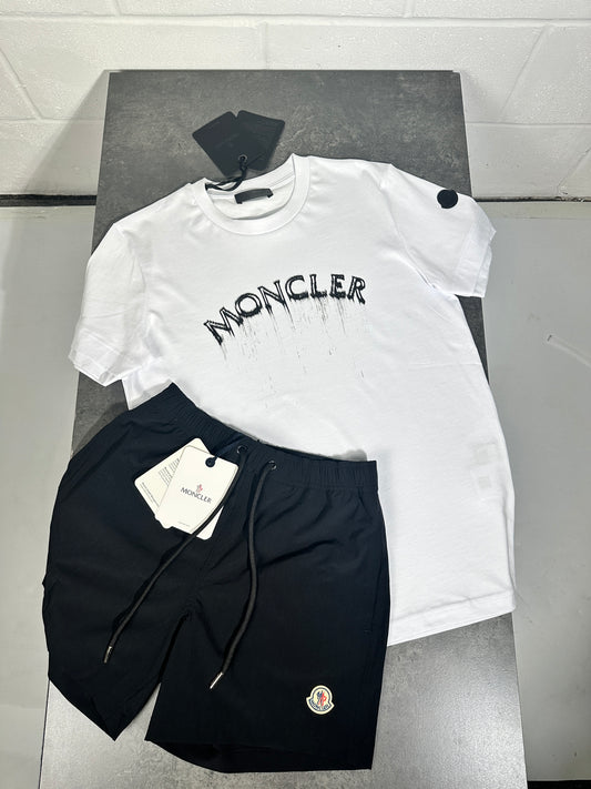 Moncler - short set black and white