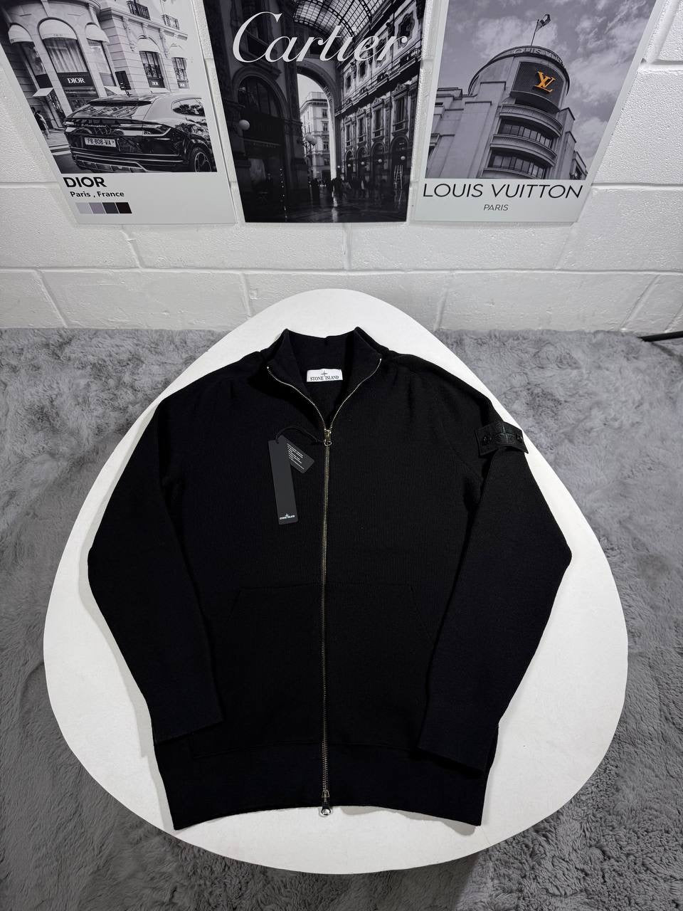 SI ZIP UP SWEATER BLACK