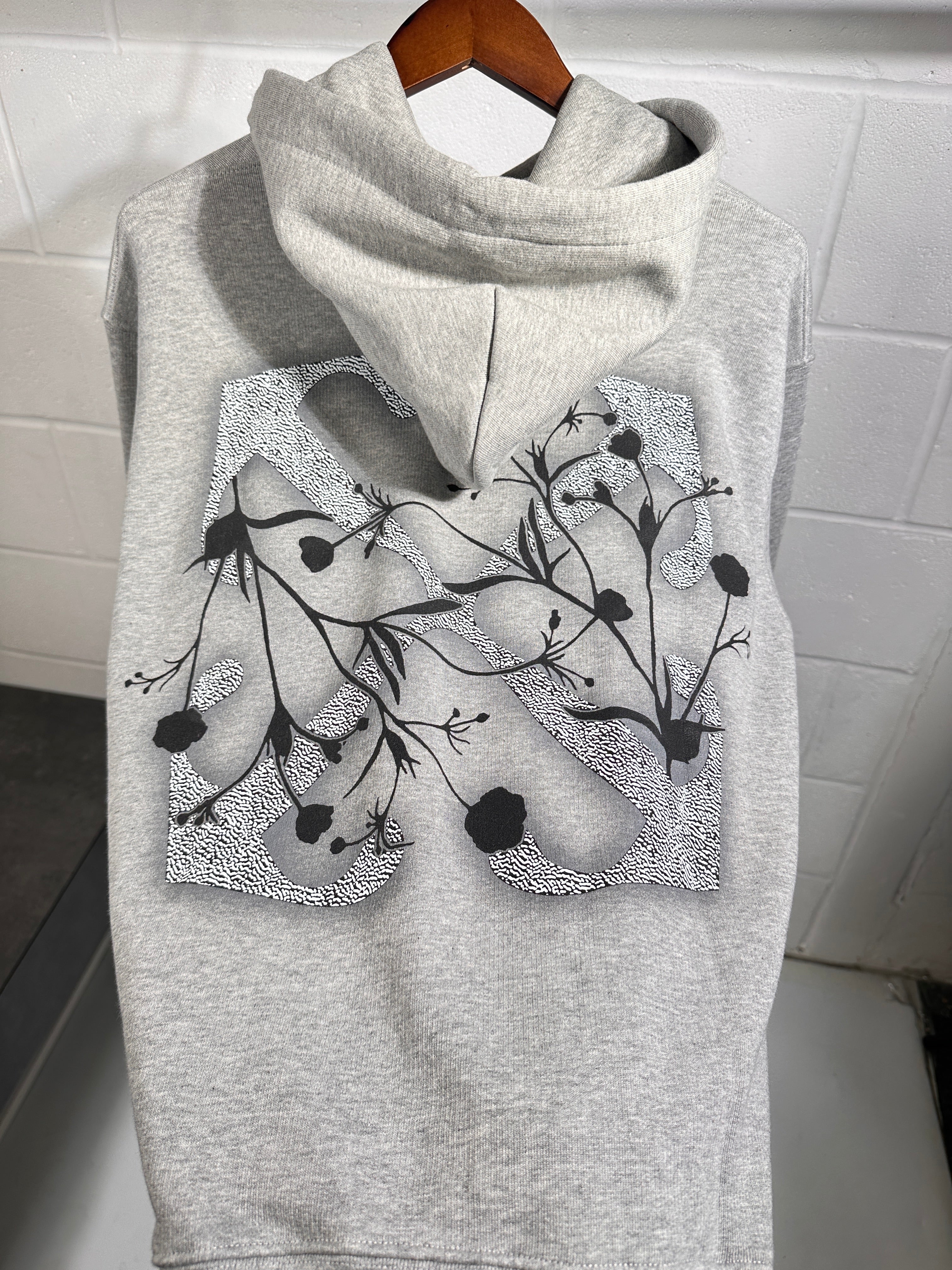 OFF WHITE HOODIE grey