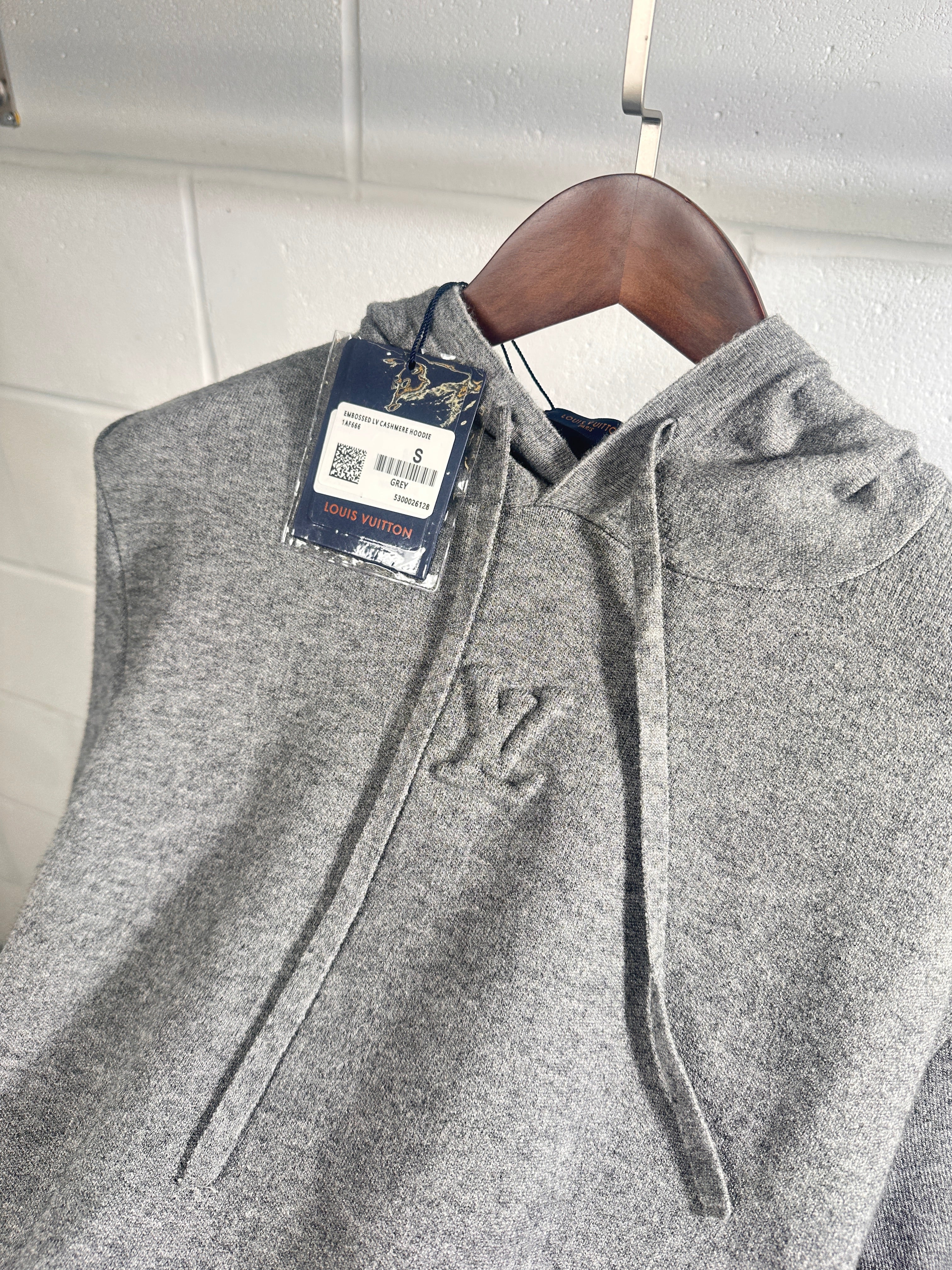 Lv knitted hoodie grey