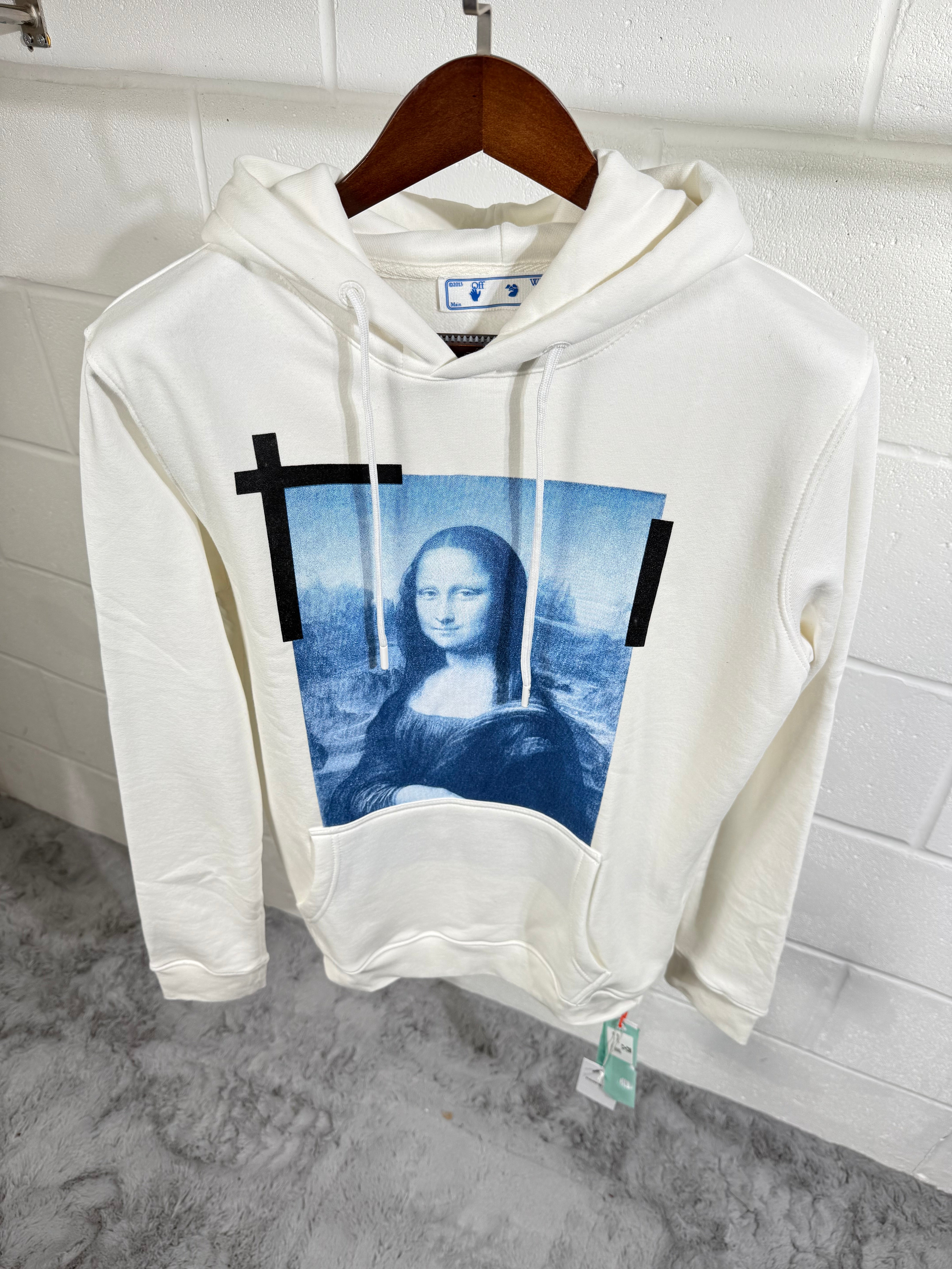 Mona Lisa logo hoodie white