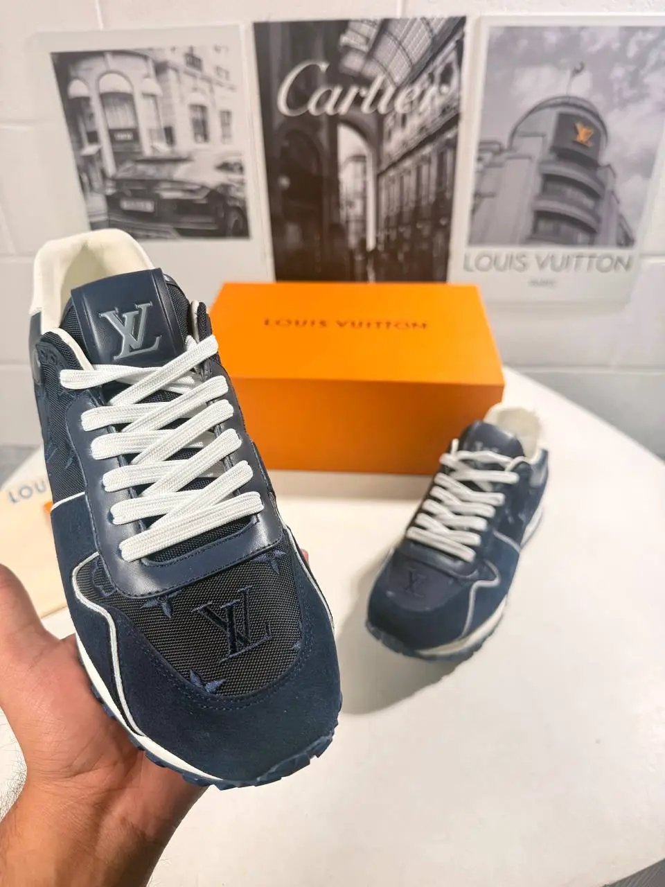 LVE RUN AWAY TRAINERS NAVY Stock supplier