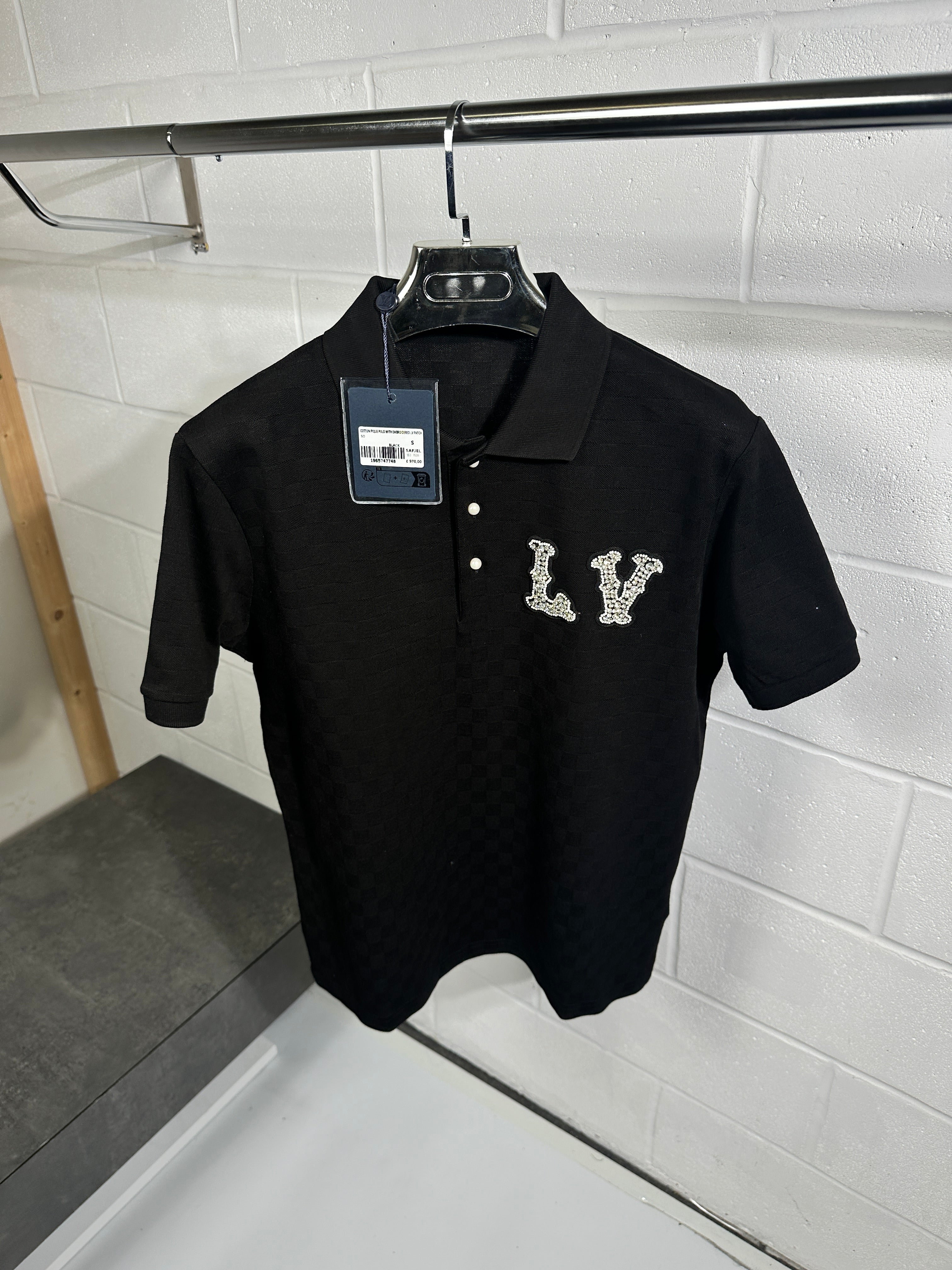 Lv diamond polo black