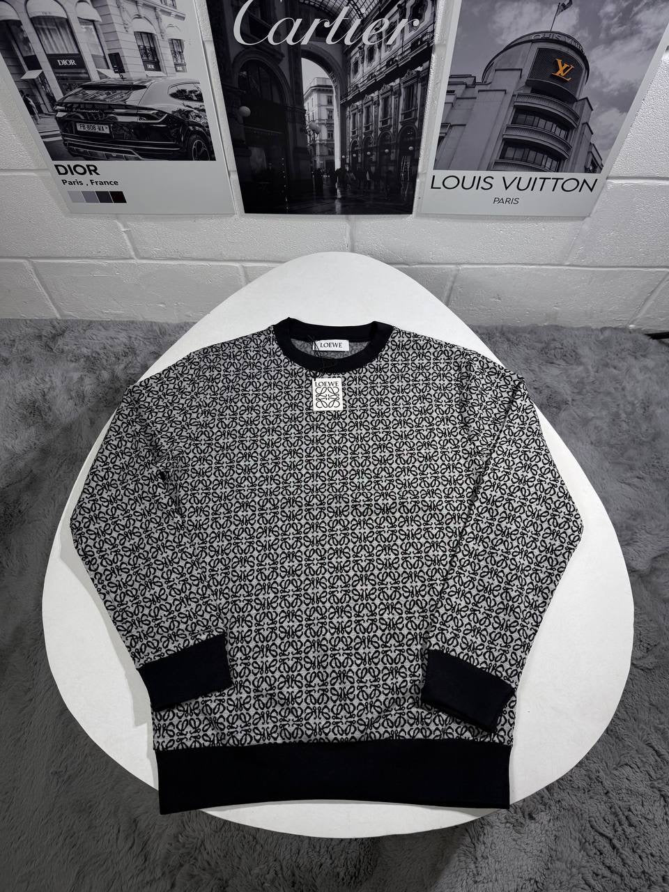 LOWE PATTERN SWEATSHIRT GREY