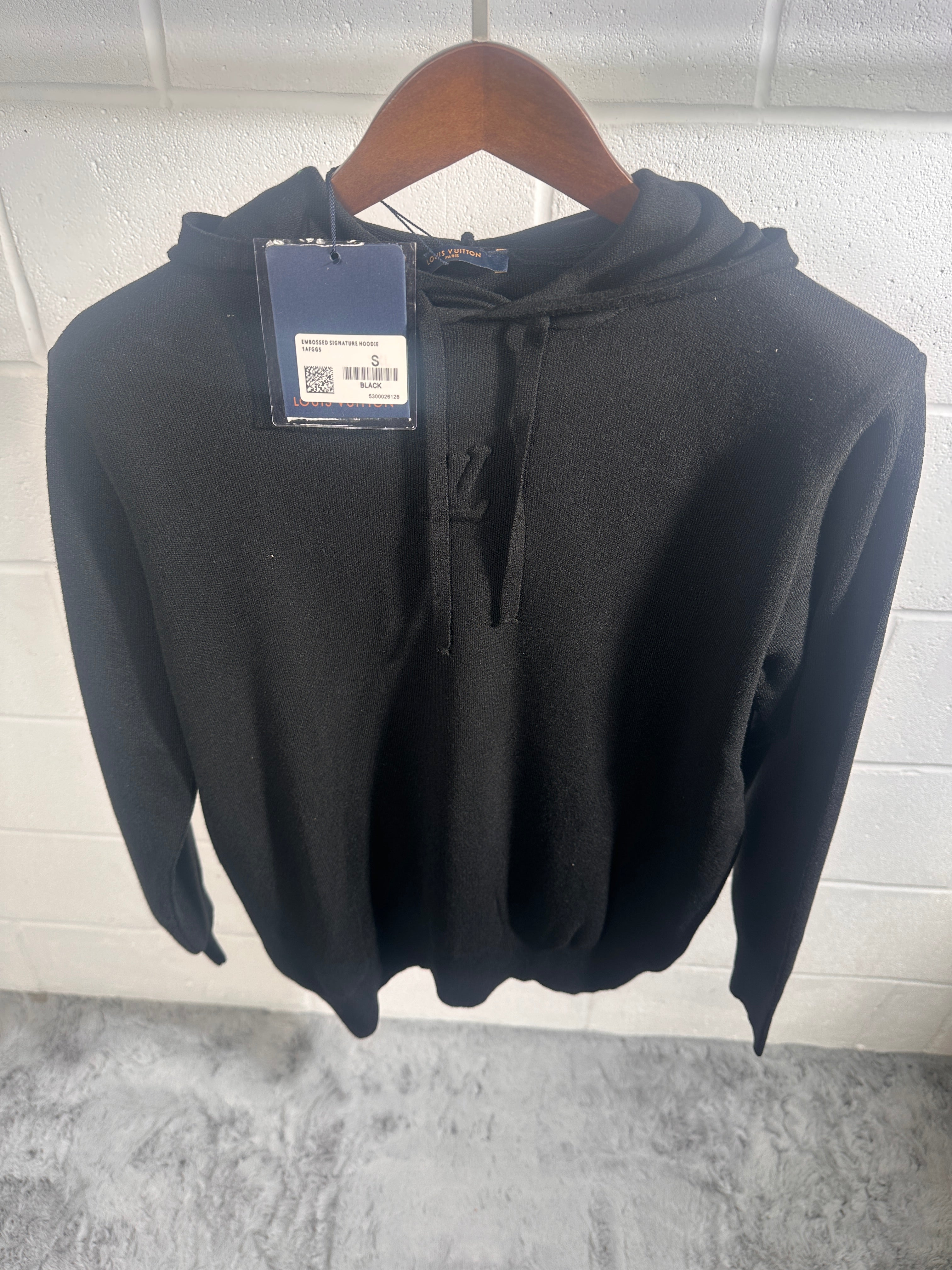 Lv knitted hoodie black