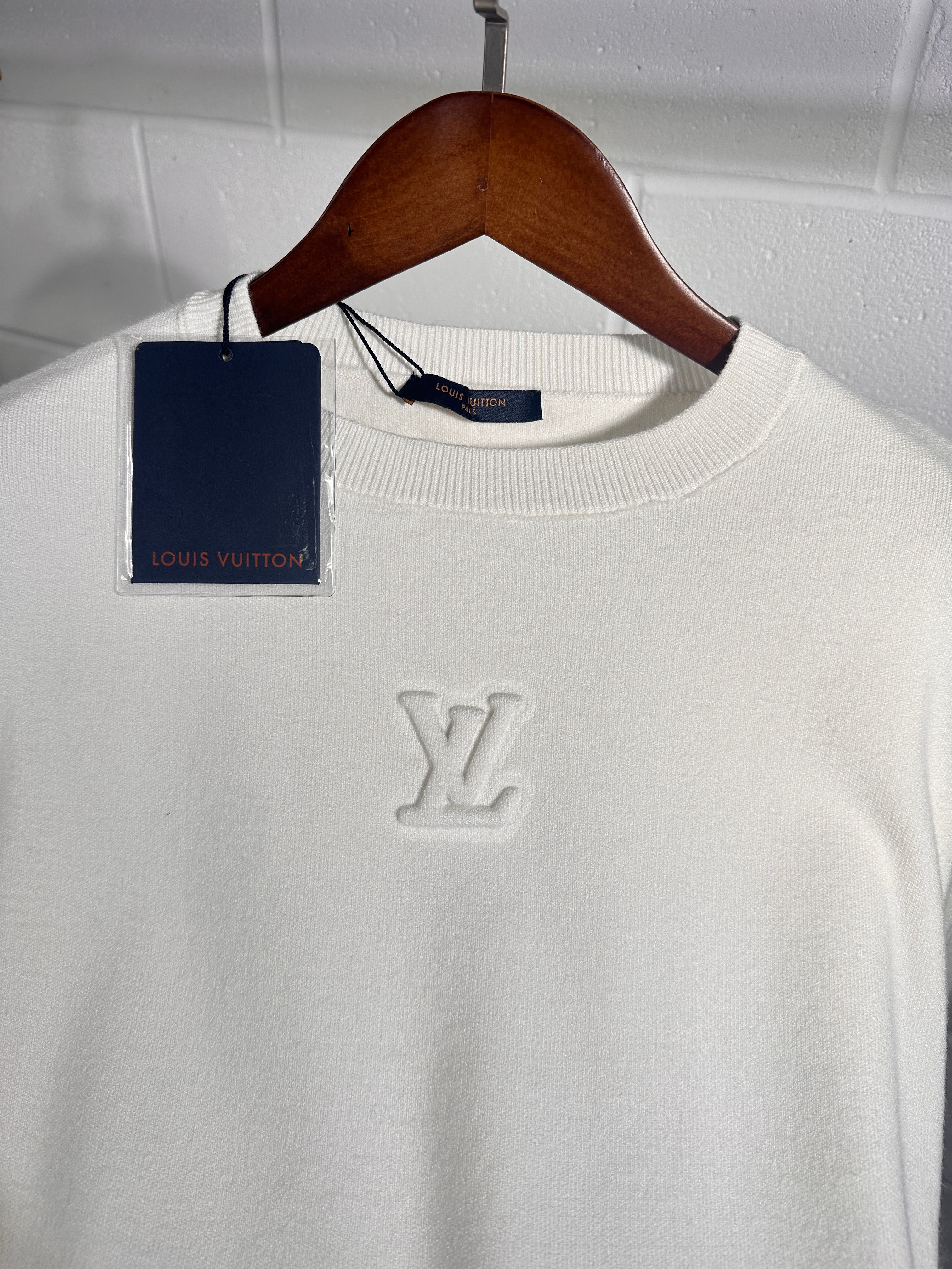 Lv knitted sweatshirt white